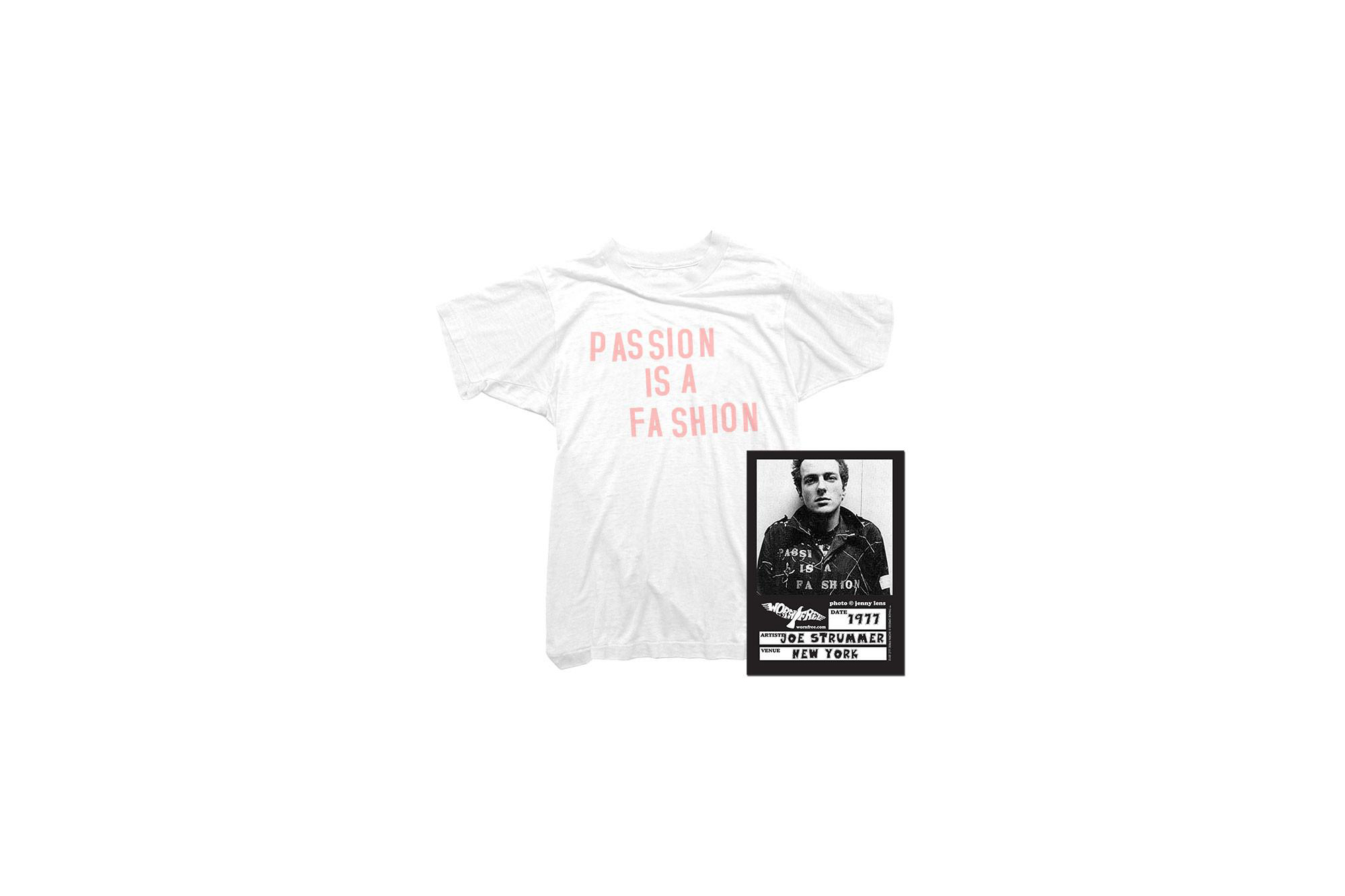 WORN FREE(ウォーンフリー) PASSION IS A FASHION The Clash(ザ・クラッシュ) Joe Strummer(ジョー・ストラマー) 1977 NEW YORK プリントTシャツ バンドTシャツ ロックTシャツ WHITE(ホワイト) 2018春夏 wornfree ウォーンフリー 愛知　名古屋 Alto e Diritto アルト エ デリット theclash ザクラッシュ joestrummer ジョーストラマー