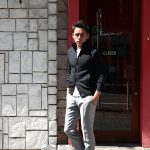 ZANONE(ザノーネ) 【CHIOTO ・KYOTO / キョウト・キョート】 810740 z0229 LONG SLEEVES ミドルゲージ ニットジャケット ニットブルゾン CHACOAL(チャコール・Z0006) 2017 秋冬新作 zanone ザノーネ ニット キョウト 愛知 名古屋 zodiac ゾディアック