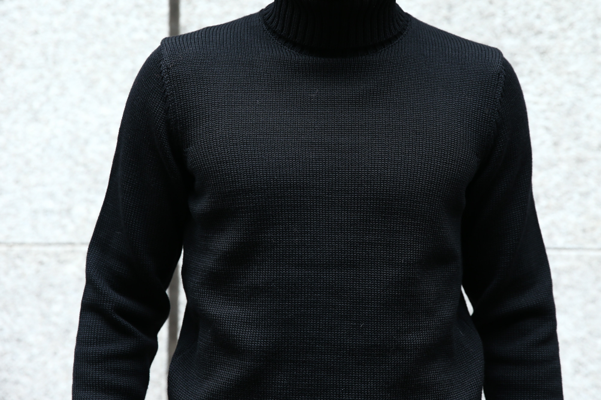 ZANONE (ザノーネ) Turtle Neck Sweater (タートルネックセーター) VIRGIN WOOL 100% ミドルゲージ ウールニット セーター BLACK (ブラック・Z0015) made in italy (イタリア製) 2017 秋冬新作 zanone ニット クルーネック 愛知 名古屋 Alto e Diritto アルト エ デリット