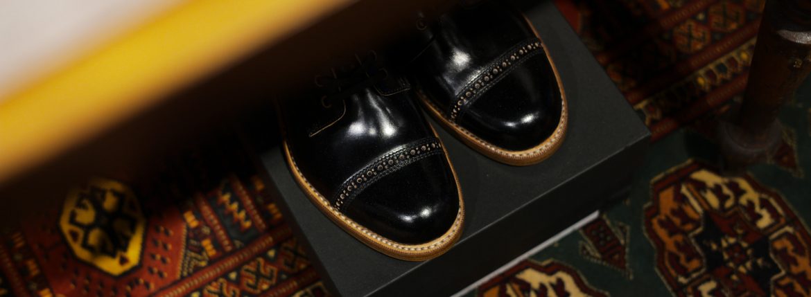 Cuervo (クエルボ) 【Romeo // ロメオ】 CORDOVAN コードバン Double Leather Sole セミドレスブーツ レザーブーツ ドレスシューズ BLACK(ブラック) MADE IN JAPAN(日本製) 2017 秋冬新作のイメージ