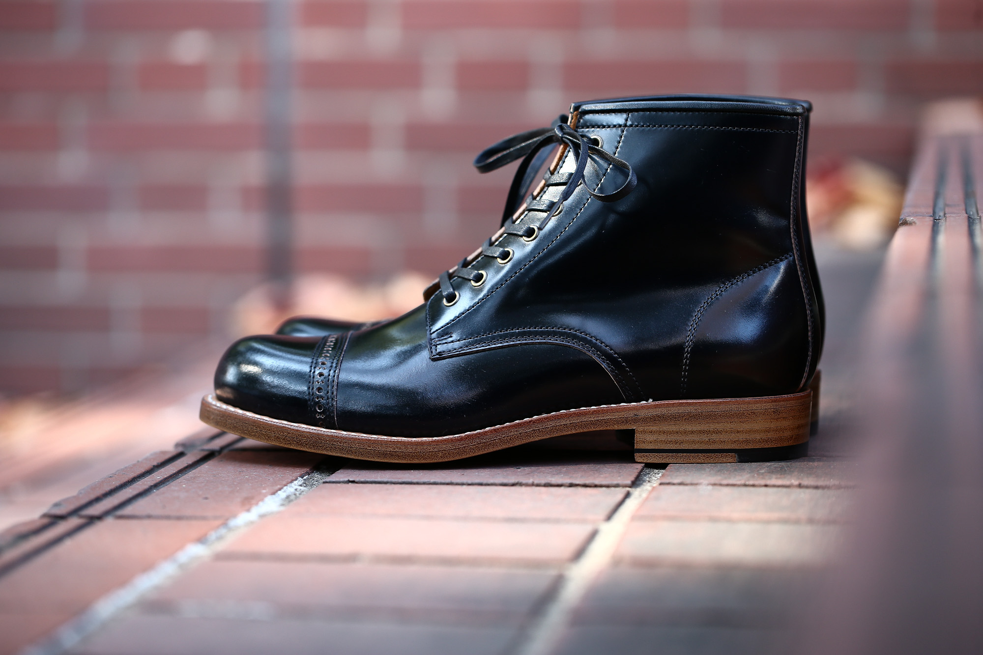 Cuervo (クエルボ) 【Romeo /// ロメオ】 CORDOVAN コードバン Double Leather Sole セミドレスブーツ レザーブーツ ドレスシューズ BLACK(ブラック) MADE IN JAPAN(日本製) 2017 秋冬新作 cuervoクエルボ ブーツ 愛知 名古屋 Alto e Diritto アルト エ デリット 5.5,6,6.5,7,7.5,8,8.5,9,9.5