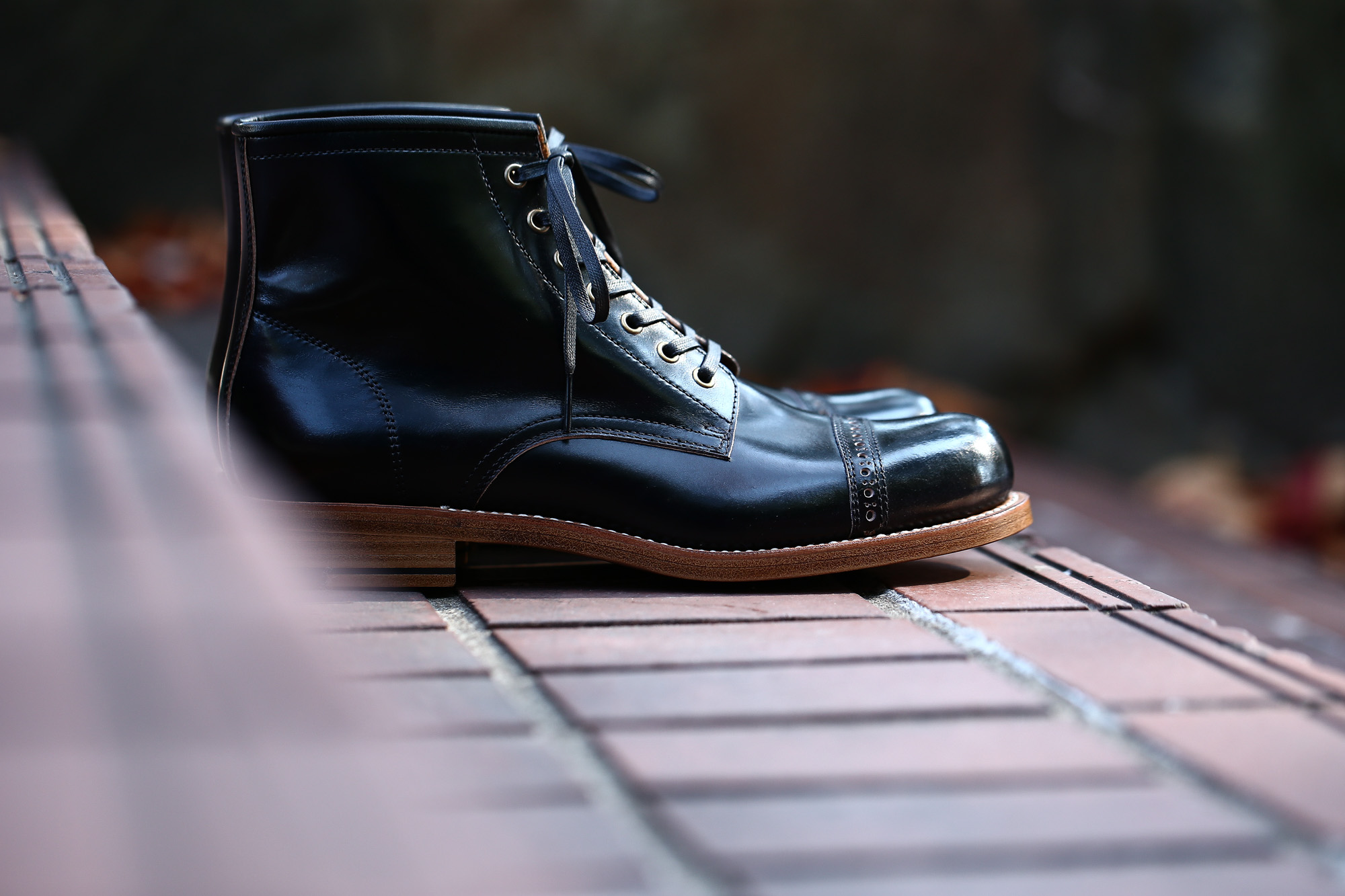 Cuervo (クエルボ) 【Romeo /// ロメオ】 CORDOVAN コードバン Double Leather Sole セミドレスブーツ レザーブーツ ドレスシューズ BLACK(ブラック) MADE IN JAPAN(日本製) 2017 秋冬新作 cuervoクエルボ ブーツ 愛知 名古屋 Alto e Diritto アルト エ デリット 5.5,6,6.5,7,7.5,8,8.5,9,9.5