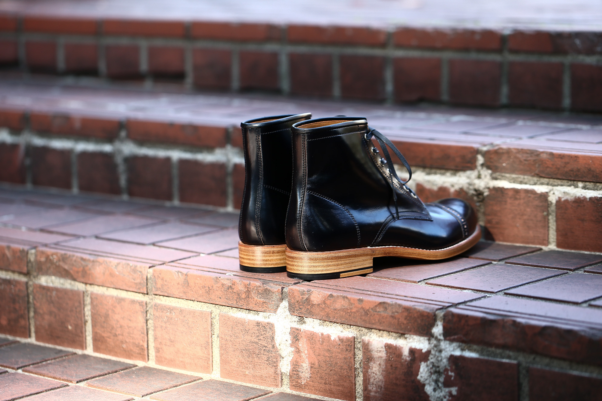 Cuervo (クエルボ) 【Romeo /// ロメオ】 CORDOVAN コードバン Double Leather Sole セミドレスブーツ レザーブーツ ドレスシューズ BLACK(ブラック) MADE IN JAPAN(日本製) 2017 秋冬新作 cuervoクエルボ ブーツ 愛知 名古屋 Alto e Diritto アルト エ デリット 5.5,6,6.5,7,7.5,8,8.5,9,9.5