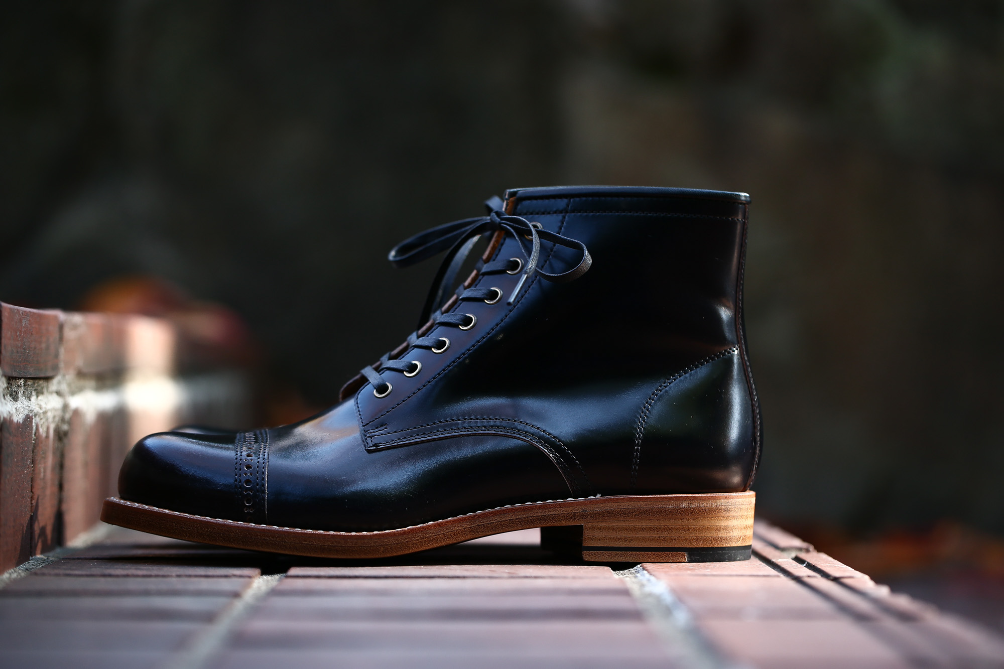 Cuervo (クエルボ) 【Romeo /// ロメオ】 CORDOVAN コードバン Double Leather Sole セミドレスブーツ レザーブーツ ドレスシューズ BLACK(ブラック) MADE IN JAPAN(日本製) 2017 秋冬新作 cuervoクエルボ ブーツ 愛知 名古屋 Alto e Diritto アルト エ デリット 5.5,6,6.5,7,7.5,8,8.5,9,9.5