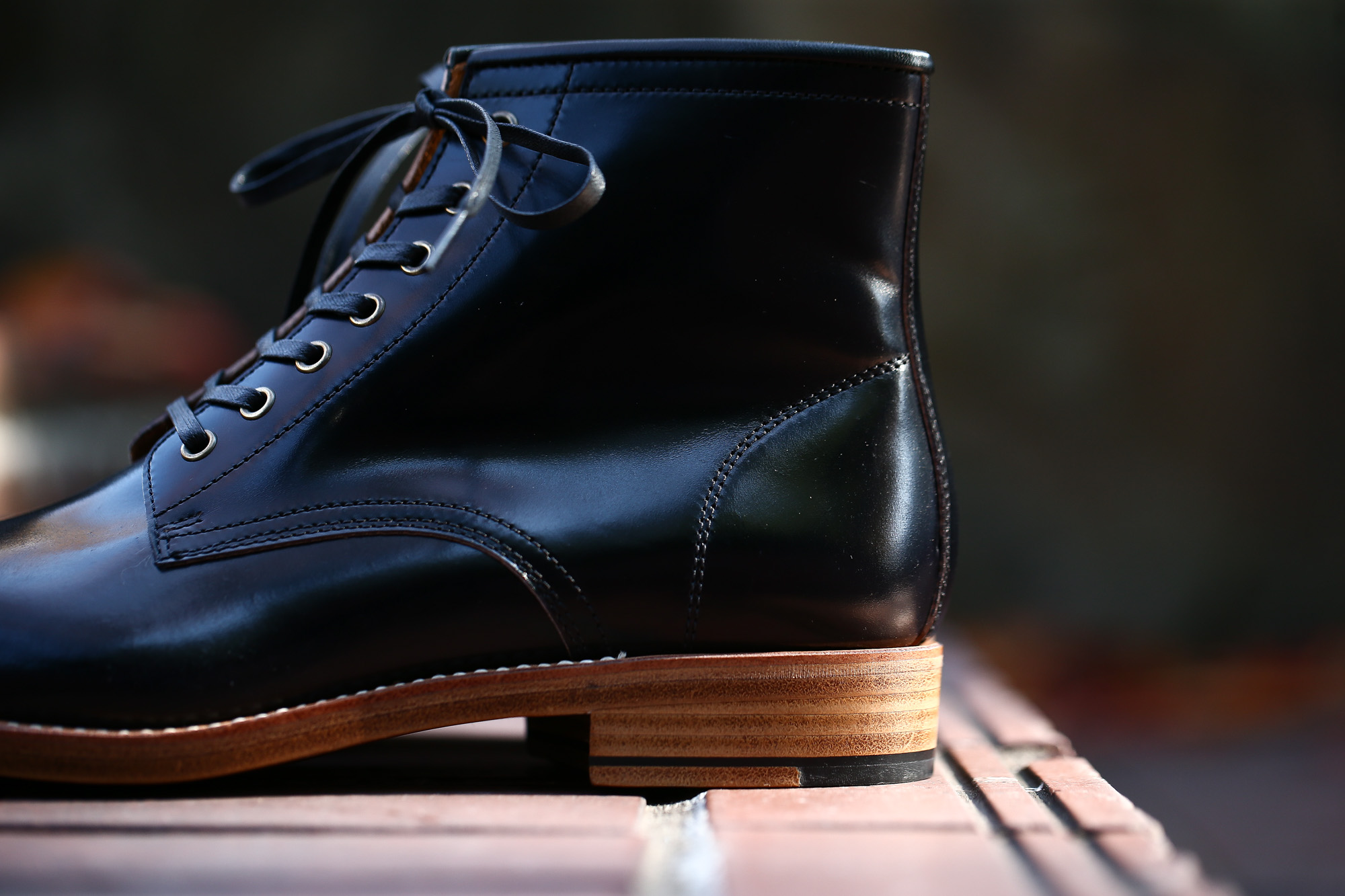 Cuervo (クエルボ) 【Romeo /// ロメオ】 CORDOVAN コードバン Double Leather Sole セミドレスブーツ レザーブーツ ドレスシューズ BLACK(ブラック) MADE IN JAPAN(日本製) 2017 秋冬新作 cuervoクエルボ ブーツ 愛知 名古屋 Alto e Diritto アルト エ デリット 5.5,6,6.5,7,7.5,8,8.5,9,9.5