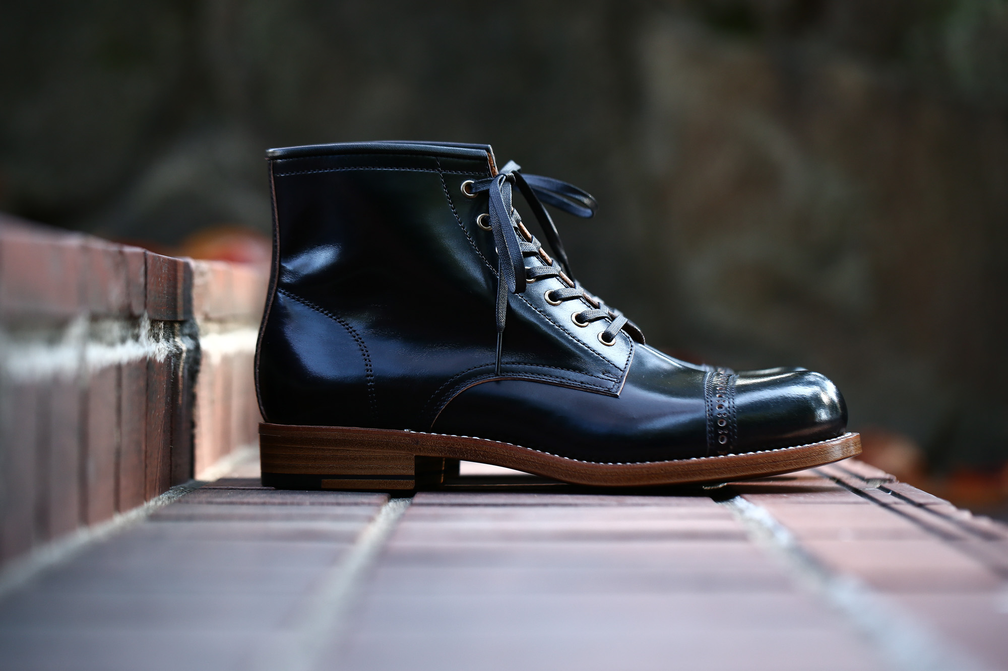 Cuervo (クエルボ) 【Romeo /// ロメオ】 CORDOVAN コードバン Double Leather Sole セミドレスブーツ レザーブーツ ドレスシューズ BLACK(ブラック) MADE IN JAPAN(日本製) 2017 秋冬新作 cuervoクエルボ ブーツ 愛知 名古屋 Alto e Diritto アルト エ デリット 5.5,6,6.5,7,7.5,8,8.5,9,9.5