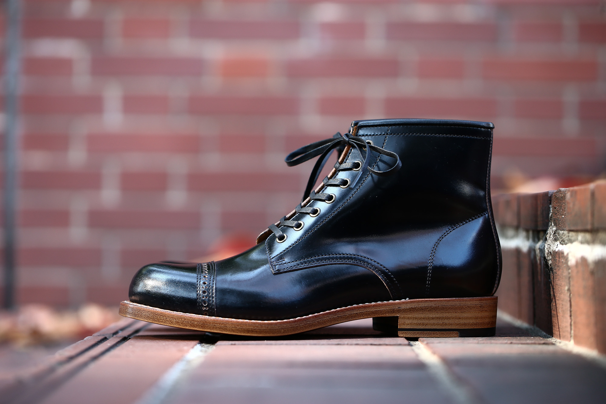 Cuervo (クエルボ) 【Romeo /// ロメオ】 CORDOVAN コードバン Double Leather Sole セミドレスブーツ レザーブーツ ドレスシューズ BLACK(ブラック) MADE IN JAPAN(日本製) 2017 秋冬新作 cuervoクエルボ ブーツ 愛知 名古屋 Alto e Diritto アルト エ デリット 5.5,6,6.5,7,7.5,8,8.5,9,9.5