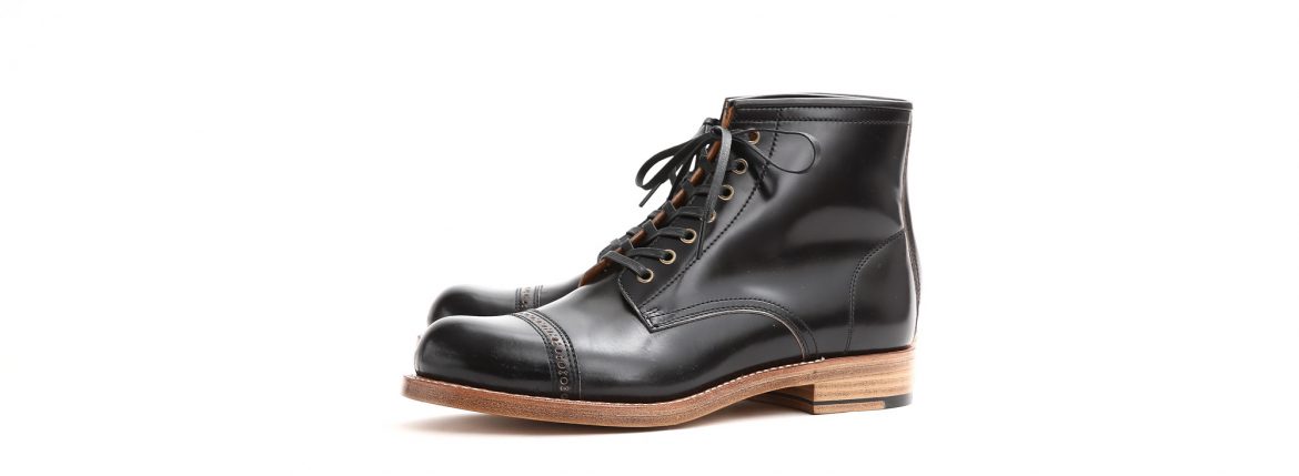 Cuervo (クエルボ) 【Romeo //// ロメオ】 CORDOVAN コードバン Double Leather Sole セミドレスブーツ レザーブーツ ドレスシューズ BLACK(ブラック) MADE IN JAPAN(日本製) 2017 秋冬新作のイメージ