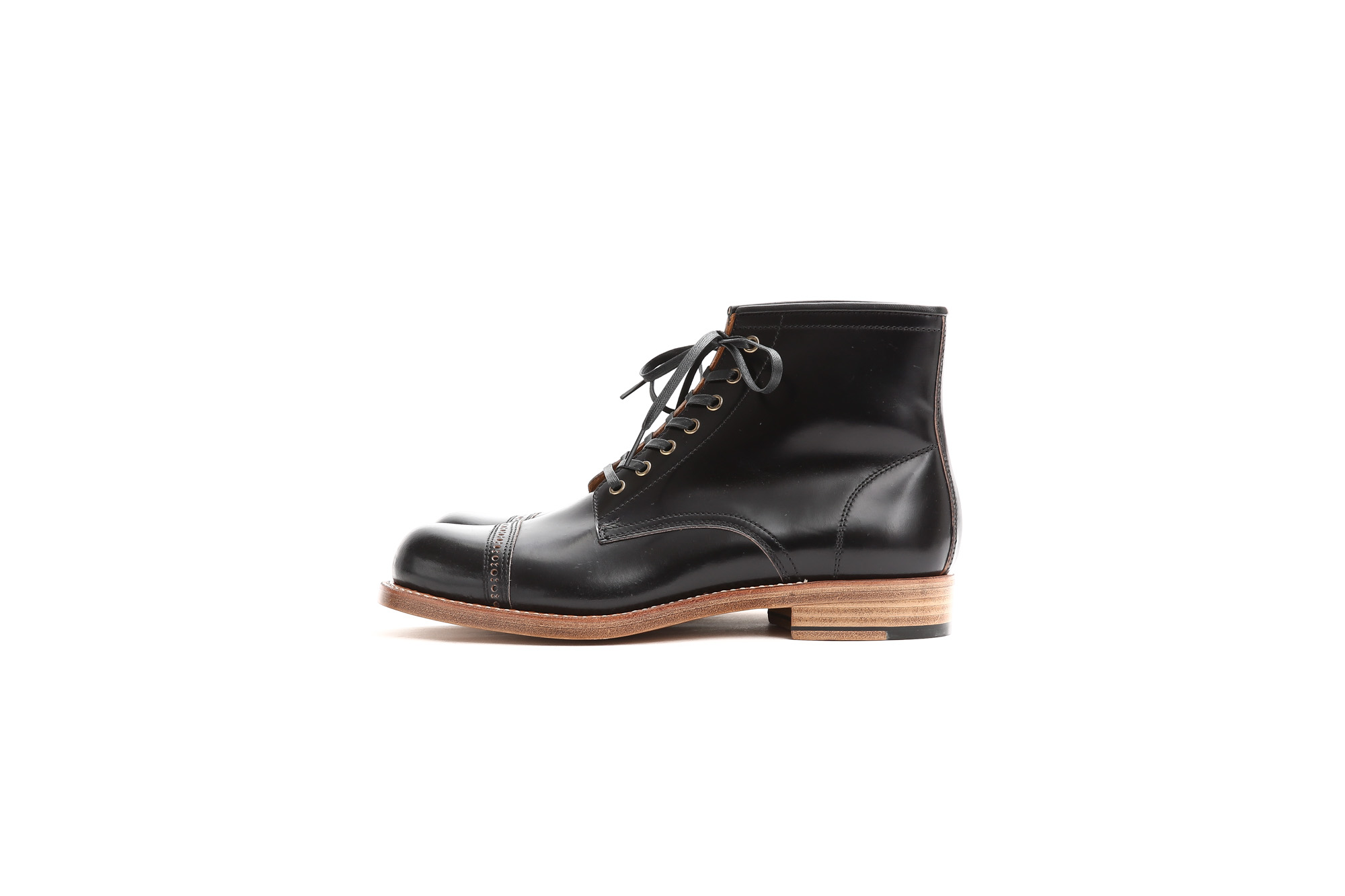 Cuervo (クエルボ) 【Romeo //// ロメオ】 CORDOVAN コードバン Double Leather Sole セミドレスブーツ レザーブーツ ドレスシューズ BLACK(ブラック) MADE IN JAPAN(日本製) 2017 秋冬新作 cuervoクエルボ ブーツ 愛知 名古屋 Alto e Diritto アルト エ デリット 5.5,6,6.5,7,7.5,8,8.5,9,9.5