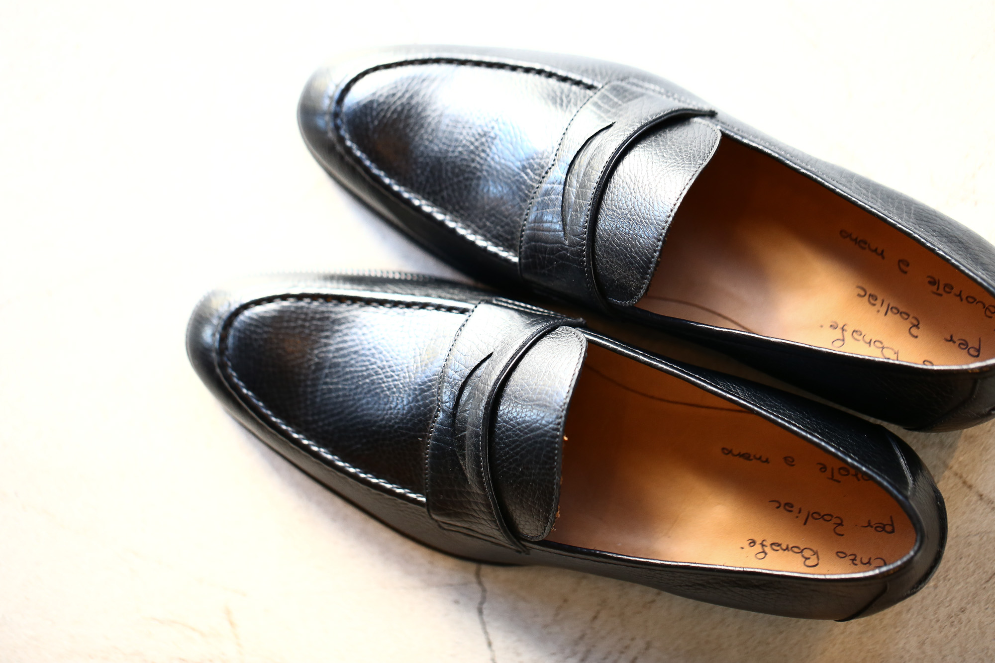 ENZO BONAFE(エンツォボナフェ) 【ART. EB-08】 Coin Loafer コイン ローファー LAMA ラマレザー ドレスシューズ ローファー 【NERO // ブラック】 made in italy (イタリア製) 【2018 春夏分 ご予約受付中！】 愛知 名古屋 enzobonafe エンツォボナフェ eb08 ローファー