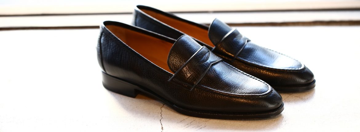 ENZO BONAFE(エンツォボナフェ) 【ART. EB-08】 Coin Loafer コイン ローファー LAMA ラマレザー ドレスシューズ ローファー 【NERO // ブラック】 made in italy (イタリア製) 【2018 春夏分 ご予約受付中！】 愛知 名古屋 enzobonafe エンツォボナフェ eb08 ローファー