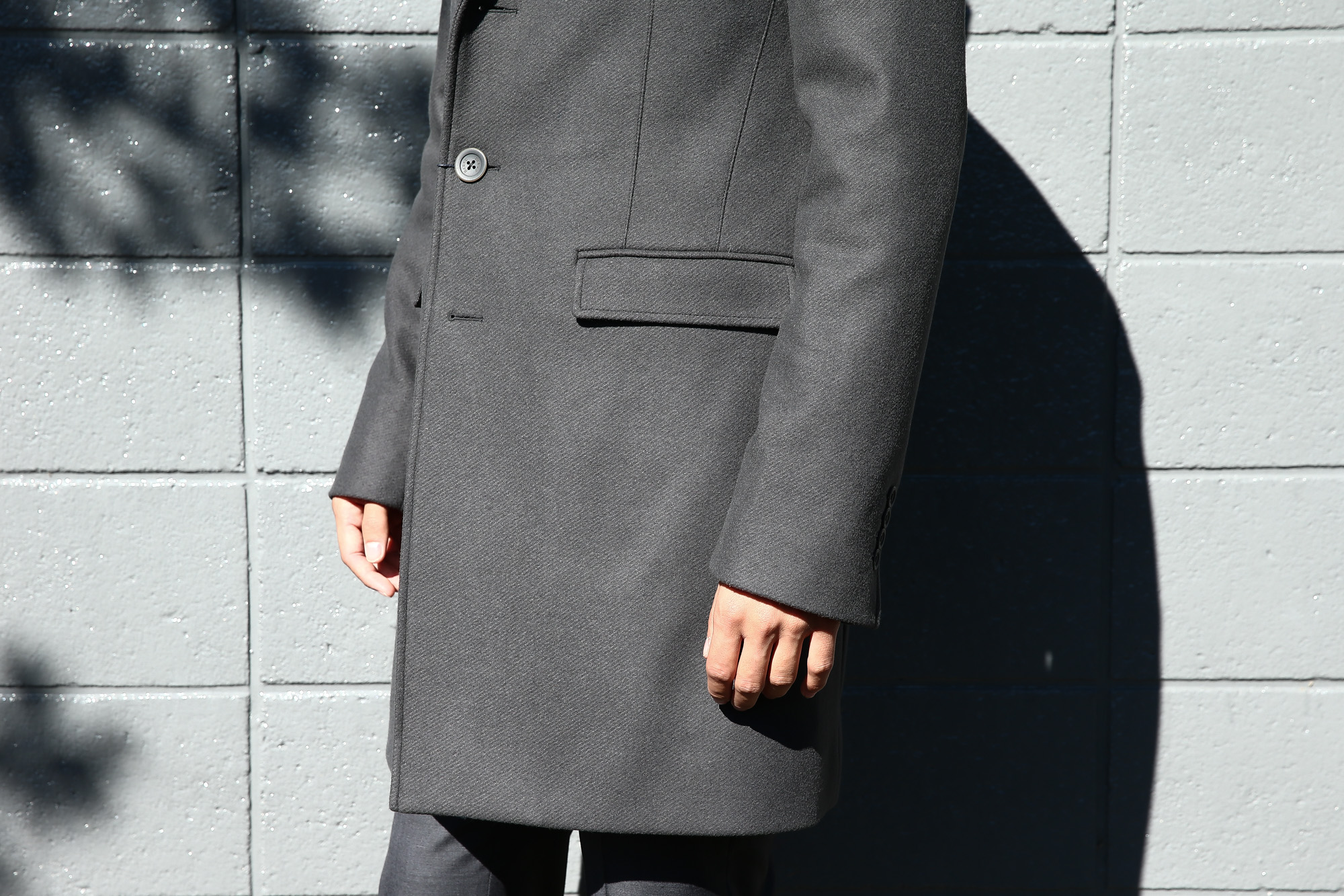 HERNO(ヘルノ) 【CA0045U】 Chester coat チェスターコート LANA DIAGONALE NYLON ULTRALIGHT 中綿入り ウールチェスターコート GRAY (グレー・9450) Made in italy (イタリア製) 2017 秋冬新作　愛知 名古屋 Alto e Diritto アルト エ デリット herno ヘルノ ダウンコート ビジネススタイル