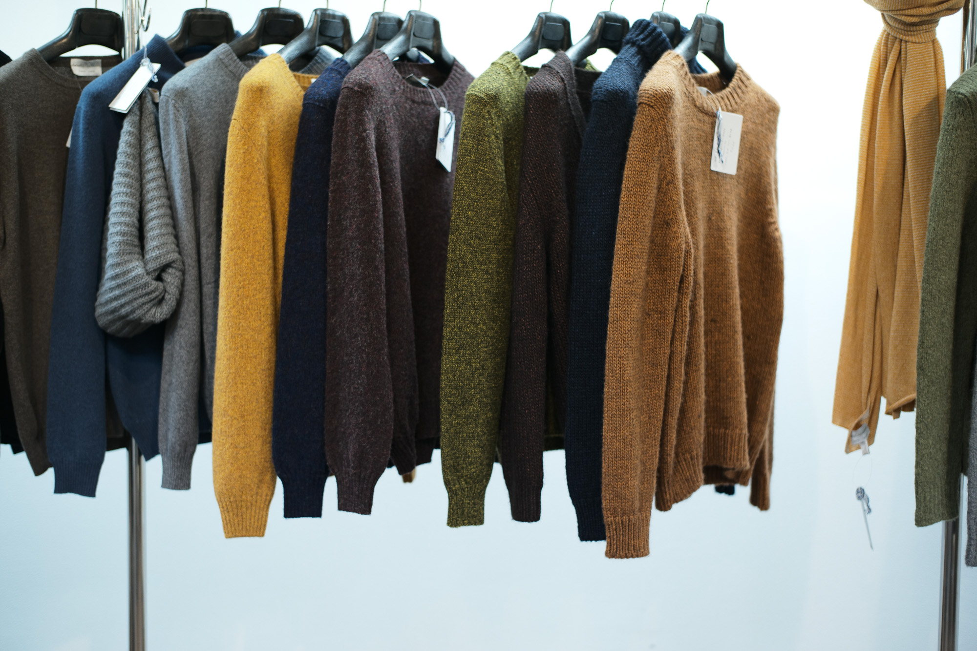 Settefili Cashmere / セッテフィーリ カシミア (2018 秋冬 プレ 展示会) セッテフィーリカシミア 愛知 名古屋 Alto e Diritto アルト エ デリット ニット カシミア ショールカラー カーディガン タートルネック ウルーネック Vネック イタリアカシミア100％ ローゲージ ケーブル編みニット