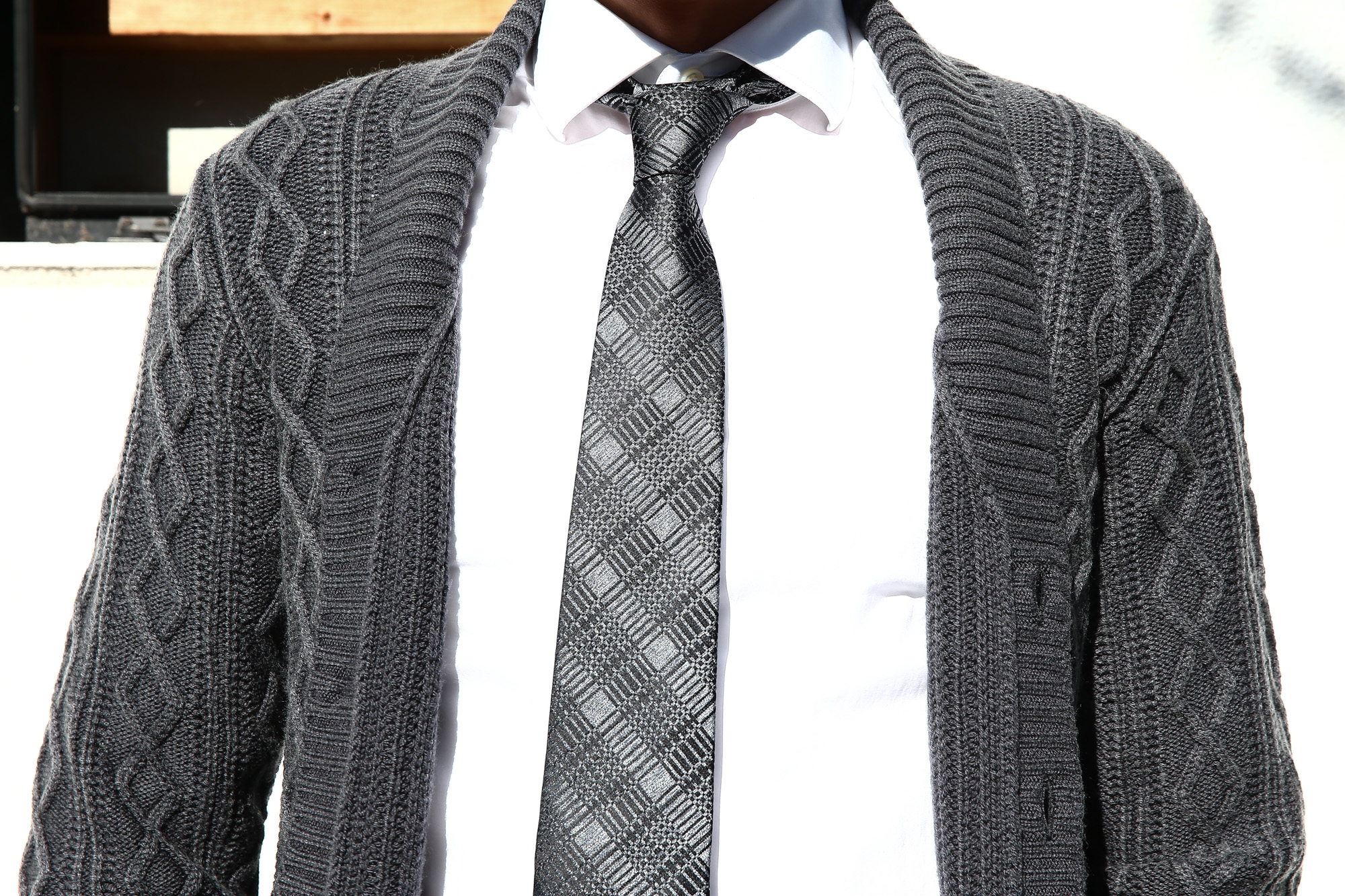 ZANONE (ザノーネ) Shawl Collar Cardigan (ショールカラーカーディガン) VIRGIN WOOL 100% ミドルゲージ ケーブル ニット カーディガン CHARCOAL (チャコール・Z0006) made in italy (イタリア製) 2017 秋冬新作 zanone ザノーネ 愛知 名古屋 Alto e Diritto アルト エ デリット ニット キョウト