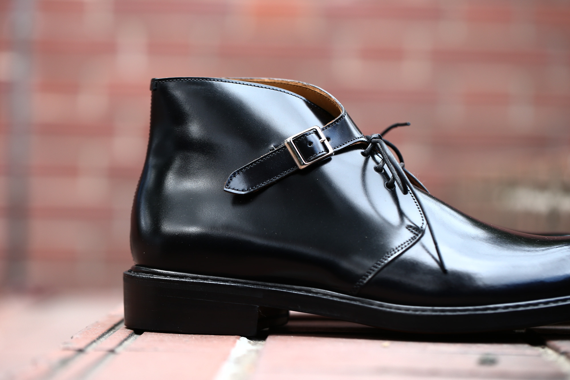 Cuervo (クエルボ) 【Derringer Cordovan / デリンジャー コードバン】　Shell Cordovan シェルコードバンレザー Goodyear Welt Process  Double Leather Sole Chukka Boots チャッカブーツ  BLACK(ブラック・BLK) MADE IN JAPAN(日本製) 2017 秋冬新作 愛知 名古屋 Alto e Diritto アルト エ デリット クエルボ　チャッカブーツ コードバン 5(24),5.5(24.5),6(25),6.5(25.5),7(26),7.5(26.5),8(27),8.5(27.5),9(28)