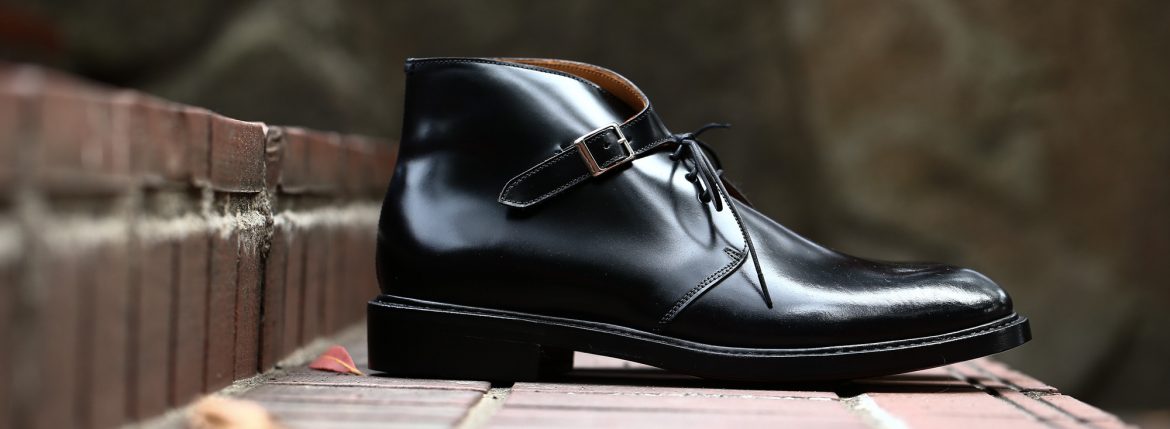 Cuervo (クエルボ) 【Derringer Cordovan / デリンジャー コードバン】　Shell Cordovan シェルコードバンレザー Goodyear Welt Process Double Leather Sole Chukka Boots チャッカブーツ BLACK(ブラック・BLK) MADE IN JAPAN(日本製) 2017 秋冬新作 愛知 名古屋 ZODIAC ゾディアック クエルボ　チャッカブーツ コードバン 5(24),5.5(24.5),6(25),6.5(25.5),7(26),7.5(26.5),8(27),8.5(27.5),9(28)