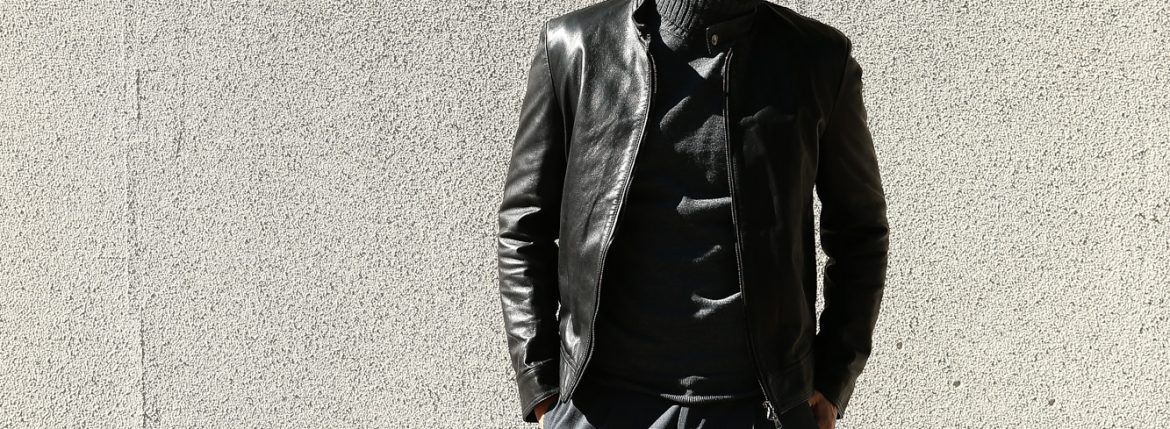 EMMETI (エンメティ) 【JURI / ユリ】 Lambskin nappa シングルライダース レザージャケット NERO (ブラック) , MARRONE(ブラウン) made in italy (イタリア製) 2018 春夏【第3便 ご予約開始！】【第4便 ご予約開始！】【第4便 Marrone ご予約開始！】 emmeti 愛知 名古屋 ZODIAC ゾディアック emmeti andrea スタンドカラーブルゾン