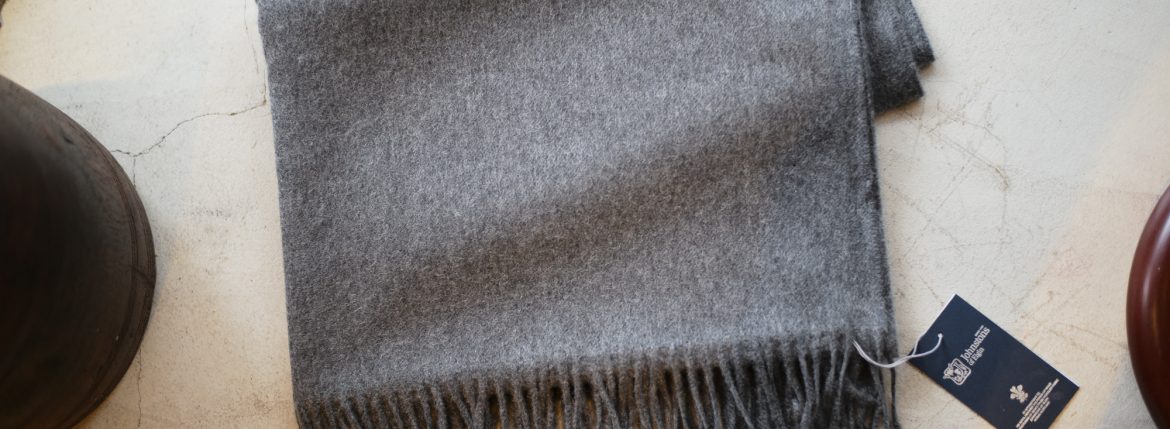 Johnstons (ジョンストンズ) WA56 STOLE Cashmere 100% カシミア 大判 ストール MID GREY (ミッドグレー・HA0501) Made in Scotland (スコットランド製) 2017 秋冬新作 johnstons 愛知 名古屋 ZODIAC ゾディアック