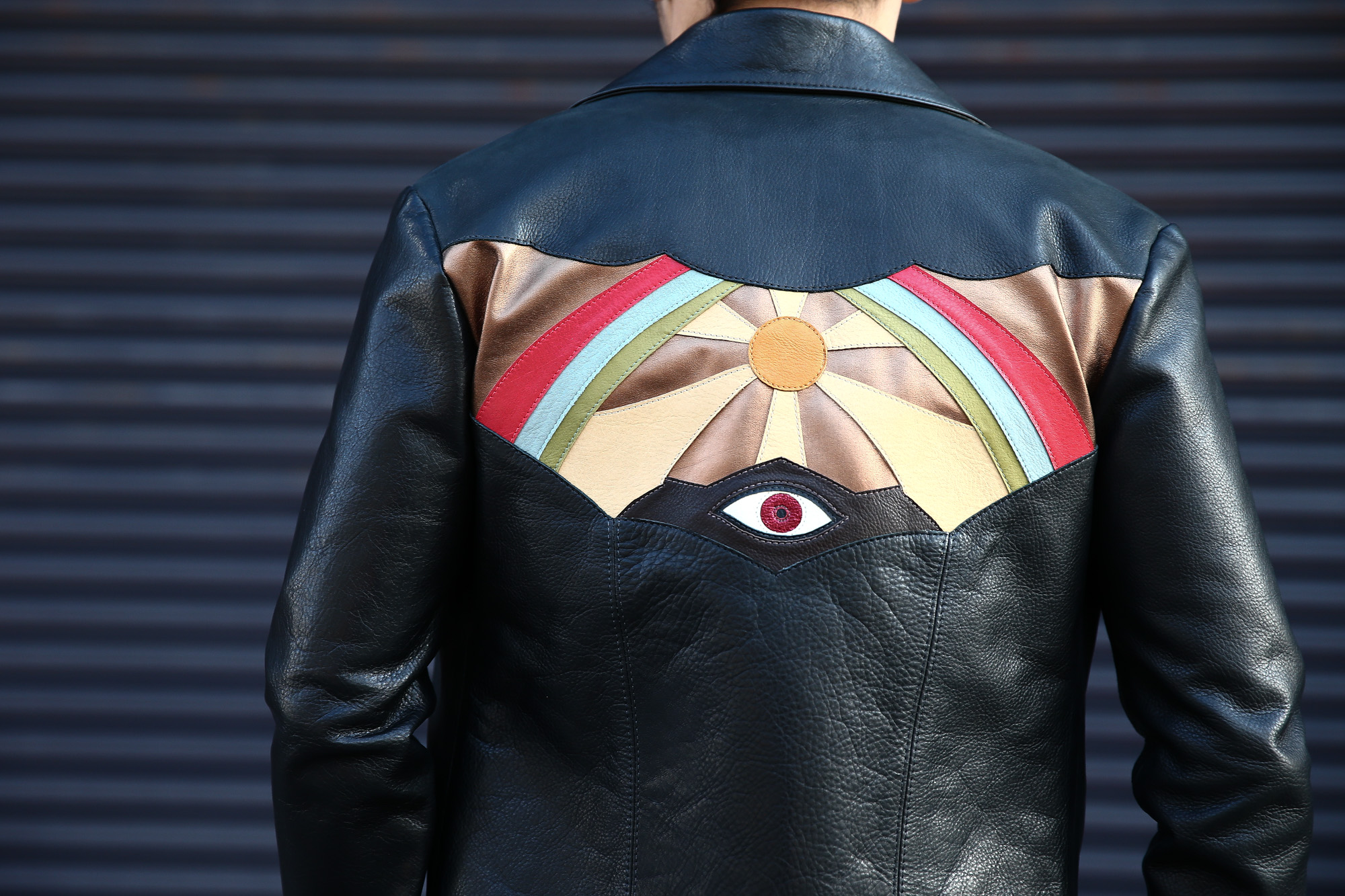 South Paradiso Leather(サウスパラディソレザー) East West(イーストウエスト) 【ILLUMINATI RAINBOW SHIRTS // イルミナティレインボーシャツ】 Cow hide Leather カウハイドレザー レザーシャツ BLACK(ブラック) MADE IN USA(アメリカ製) 愛知 名古屋 Alto e Diritto アルト エ デリット パラディソ サウスパラディソ SMOKE スモーク WINCHESTER ウィンチェスター ADLER アドラー アードラー 革ジャン ライダース レザージャケット