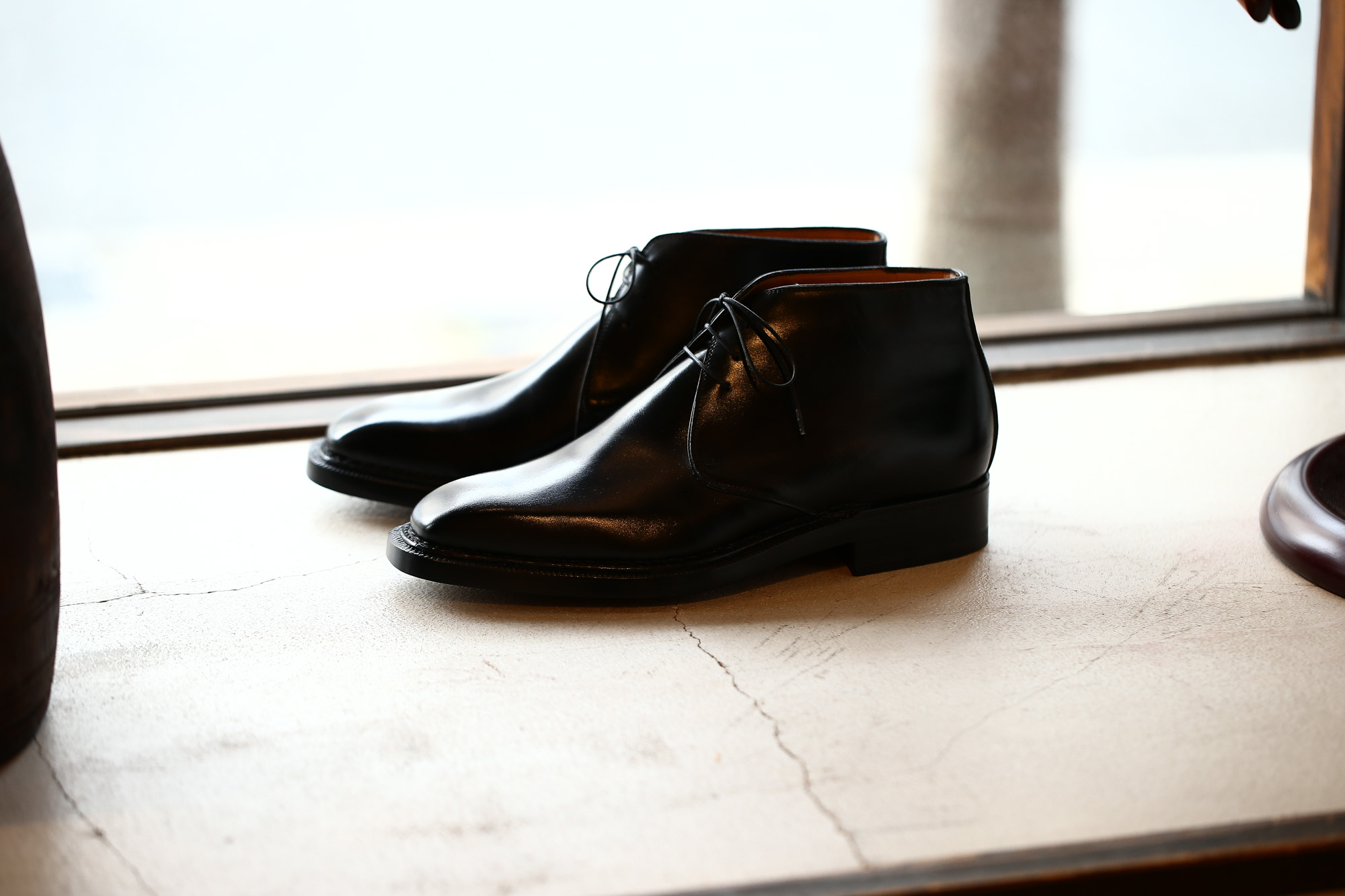 ENZO BONAFE(エンツォボナフェ) ART.3722 Chukka boots チャッカブーツ TEJUS テジュー リザードレザー ノルベジェーゼ製法 コードバンブーツ BLACK(ブラック) made in italy (イタリア製) 2018 秋冬 enzobonafe ボナフェ ブーツ チャッカ 愛知 名古屋 Alto e Diritto アルト エ デリット ドカゲ リザード