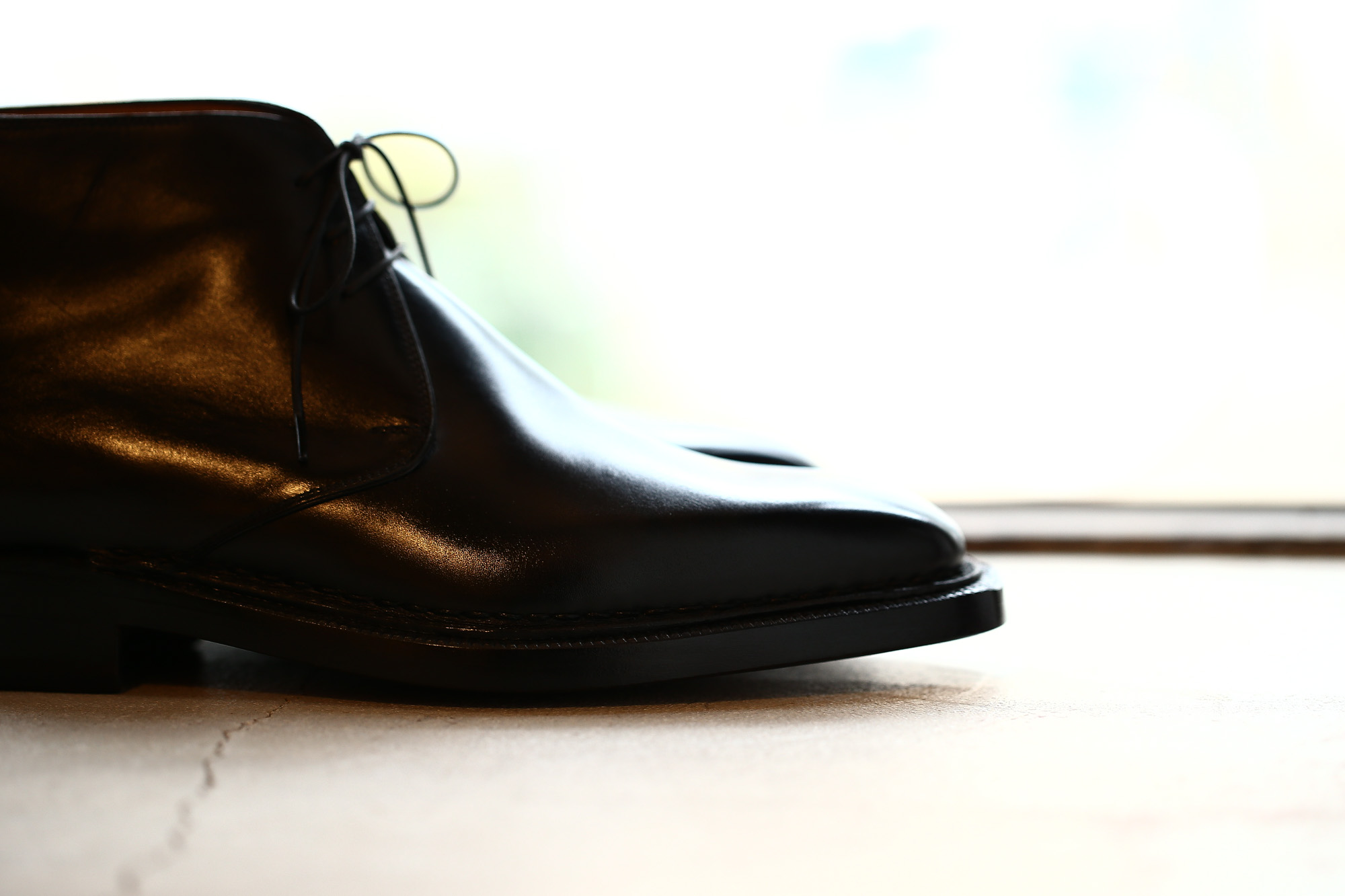 ENZO BONAFE(エンツォボナフェ) ART.3722 Chukka boots チャッカブーツ TEJUS テジュー リザードレザー ノルベジェーゼ製法 コードバンブーツ BLACK(ブラック) made in italy (イタリア製) 2018 秋冬 enzobonafe ボナフェ ブーツ チャッカ 愛知 名古屋 Alto e Diritto アルト エ デリット ドカゲ リザード