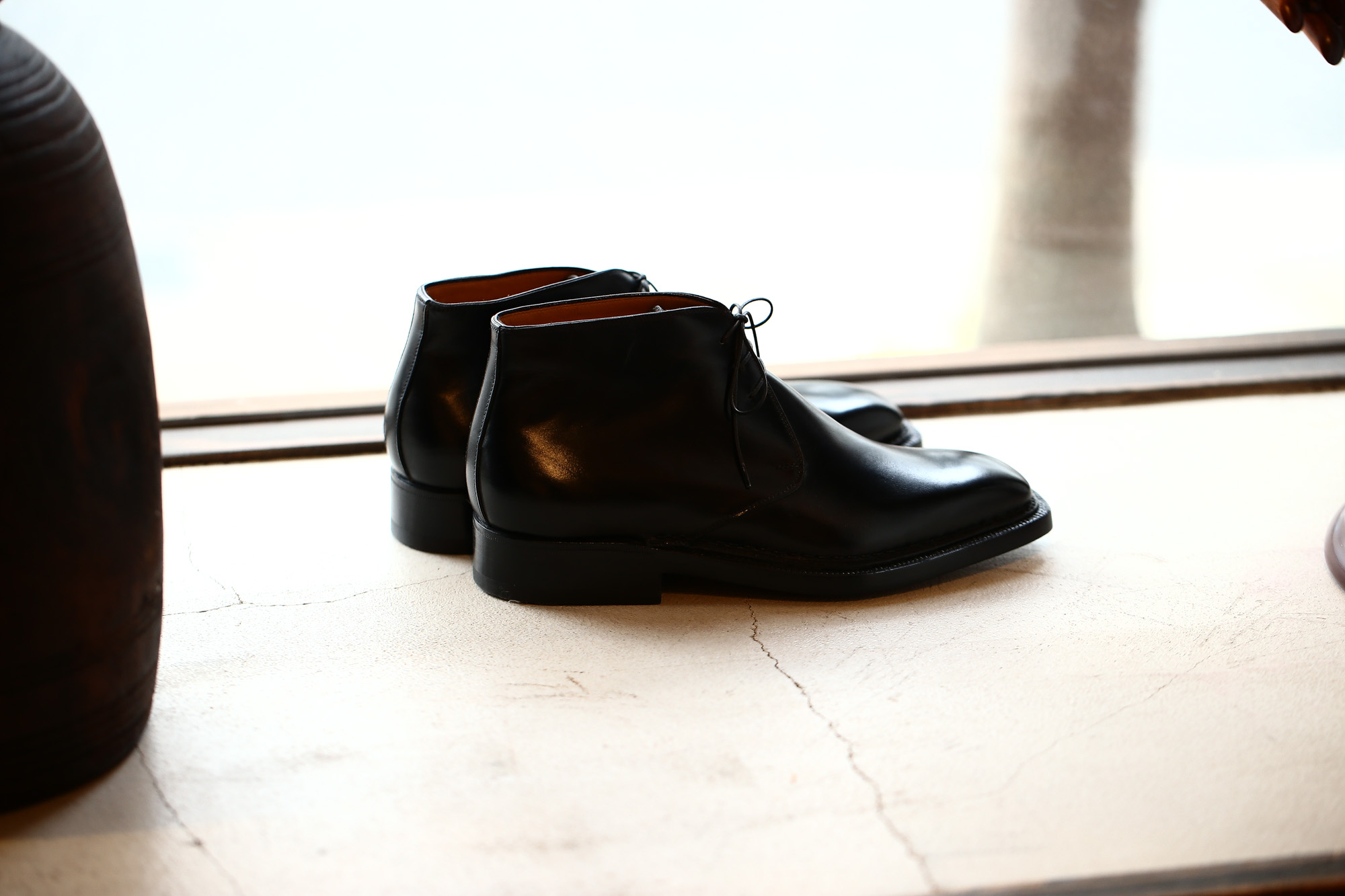 ENZO BONAFE(エンツォボナフェ) ART.3722 Chukka boots チャッカブーツ TEJUS テジュー リザードレザー ノルベジェーゼ製法 コードバンブーツ BLACK(ブラック) made in italy (イタリア製) 2018 秋冬 enzobonafe ボナフェ ブーツ チャッカ 愛知 名古屋 Alto e Diritto アルト エ デリット ドカゲ リザード