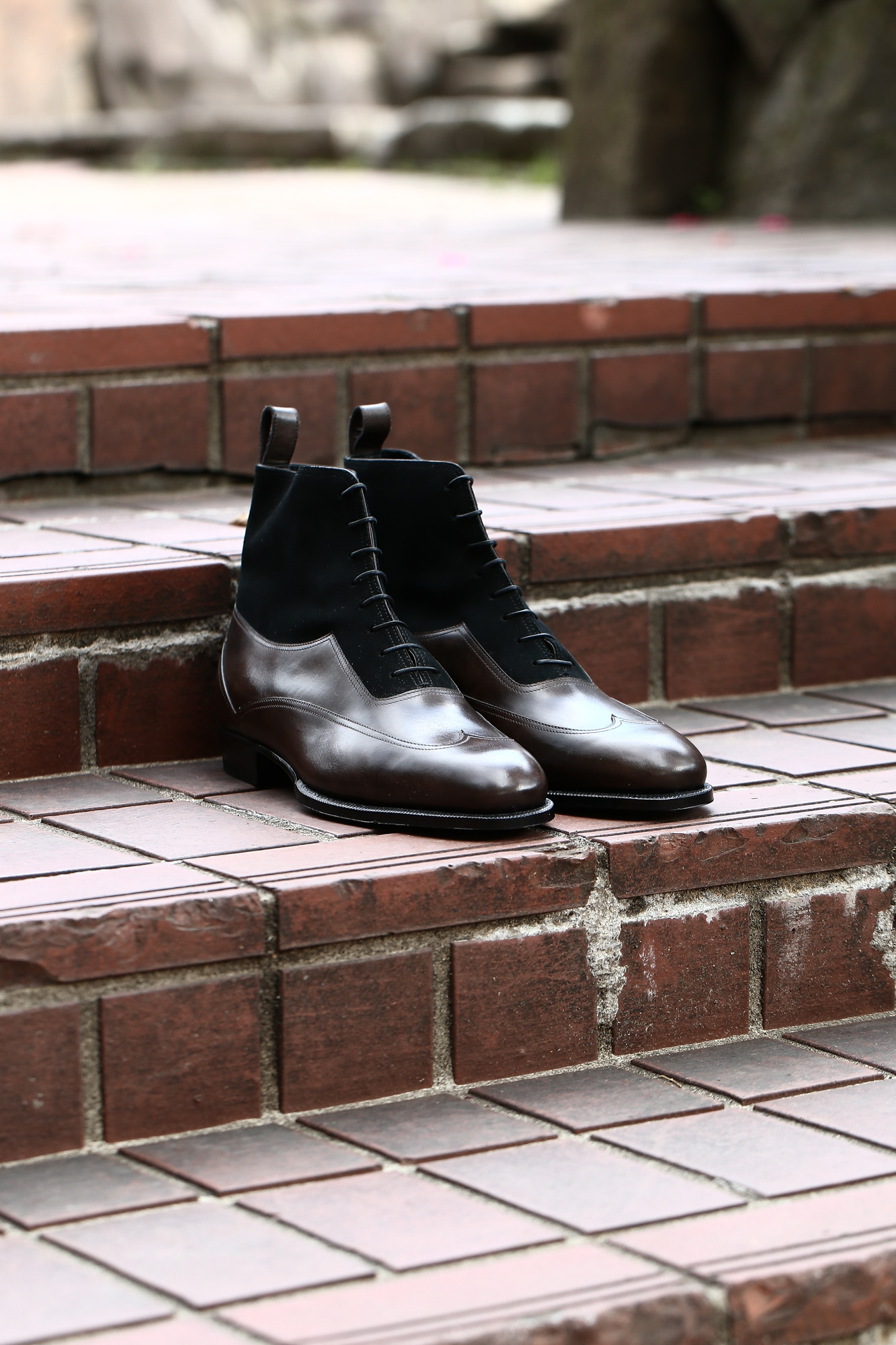 ENZO BONAFE (エンツォボナフェ) 【ART.3922】 Balmoral boots BONAUDO MUSEUM CALF LEATHER ボナウド社ミュージアムカーフレザー バルモラルブーツ PEWTER × NERO (ピューター × ブラック) 2018 春夏新作 enzobonafe ブーツ 2トーン 愛知 名古屋 Alto e Diritto アルト エ デリット