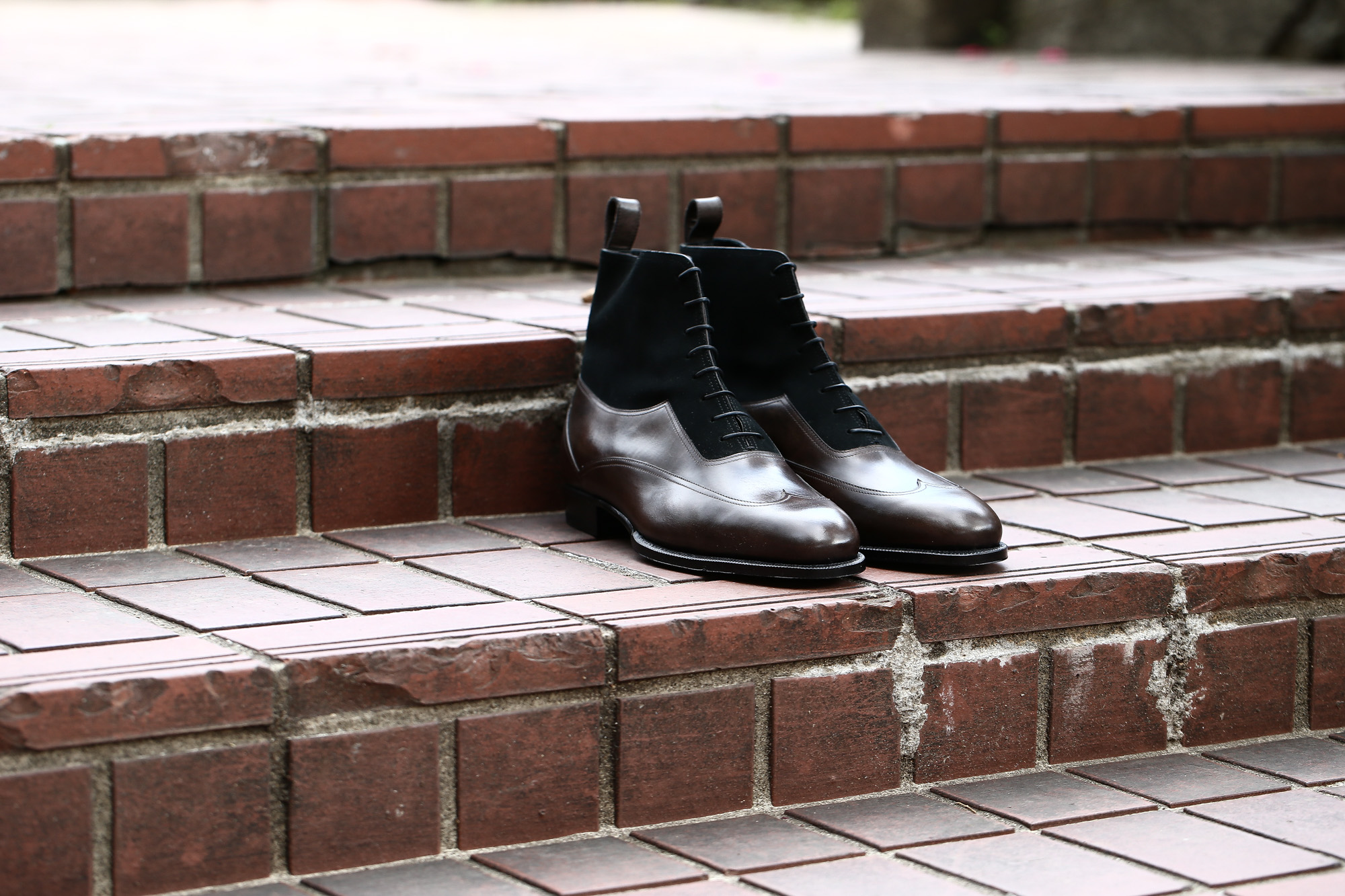 ENZO BONAFE (エンツォボナフェ) 【ART.3922】 Balmoral boots BONAUDO MUSEUM CALF LEATHER ボナウド社ミュージアムカーフレザー バルモラルブーツ PEWTER × NERO (ピューター × ブラック) 2018 春夏新作 enzobonafe ブーツ 2トーン 愛知 名古屋 Alto e Diritto アルト エ デリット