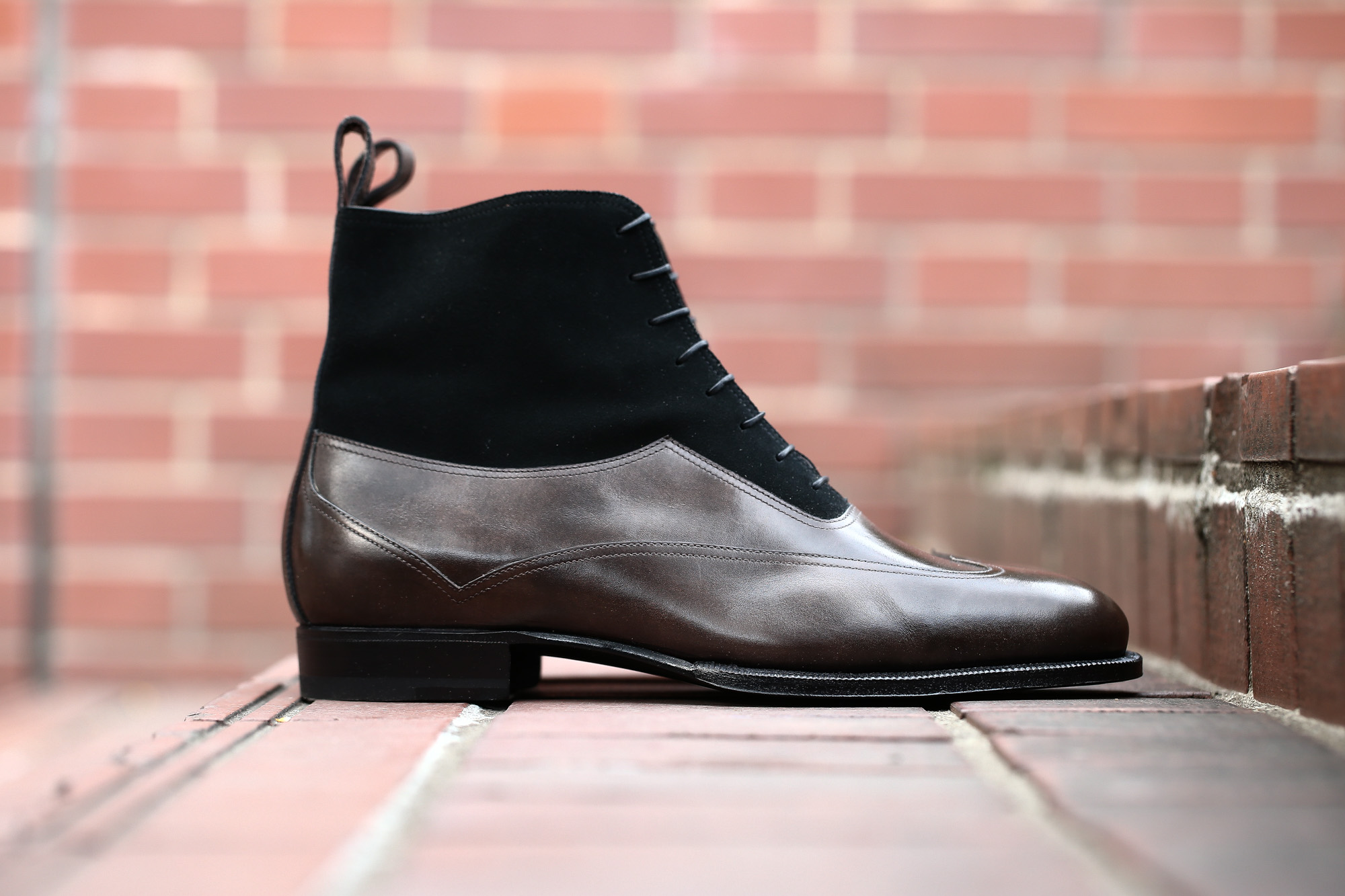 ENZO BONAFE (エンツォボナフェ) 【ART.3922】 Balmoral boots BONAUDO MUSEUM CALF LEATHER ボナウド社ミュージアムカーフレザー バルモラルブーツ PEWTER × NERO (ピューター × ブラック) 2018 春夏新作 enzobonafe ブーツ 2トーン 愛知 名古屋 Alto e Diritto アルト エ デリット