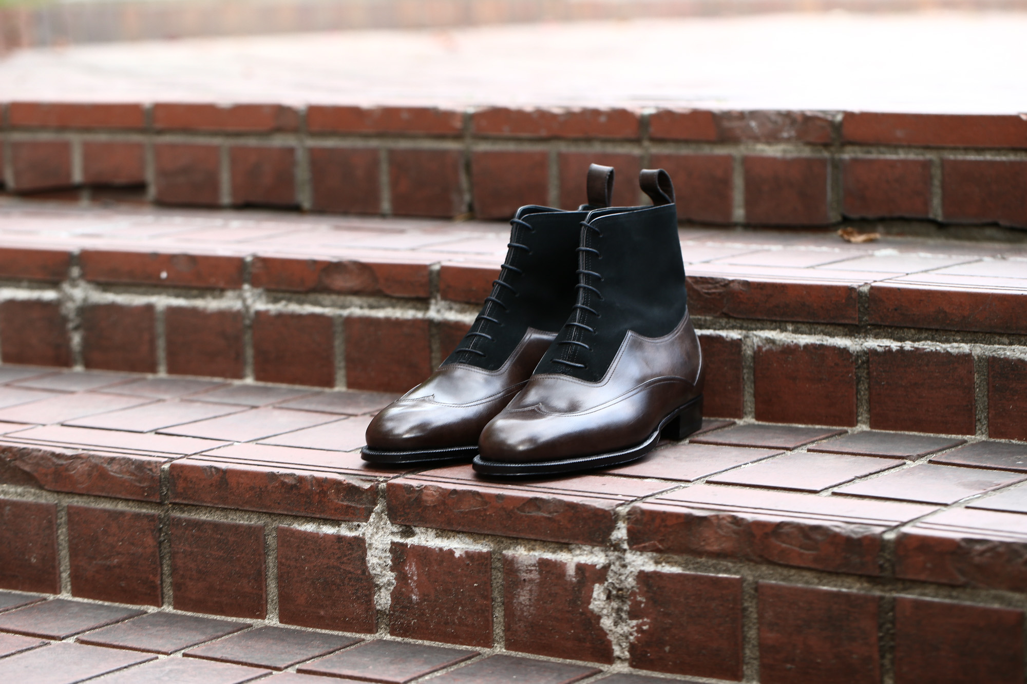 ENZO BONAFE (エンツォボナフェ) 【ART.3922】 Balmoral boots BONAUDO MUSEUM CALF LEATHER ボナウド社ミュージアムカーフレザー バルモラルブーツ PEWTER × NERO (ピューター × ブラック) 2018 春夏新作 enzobonafe ブーツ 2トーン 愛知 名古屋 Alto e Diritto アルト エ デリット