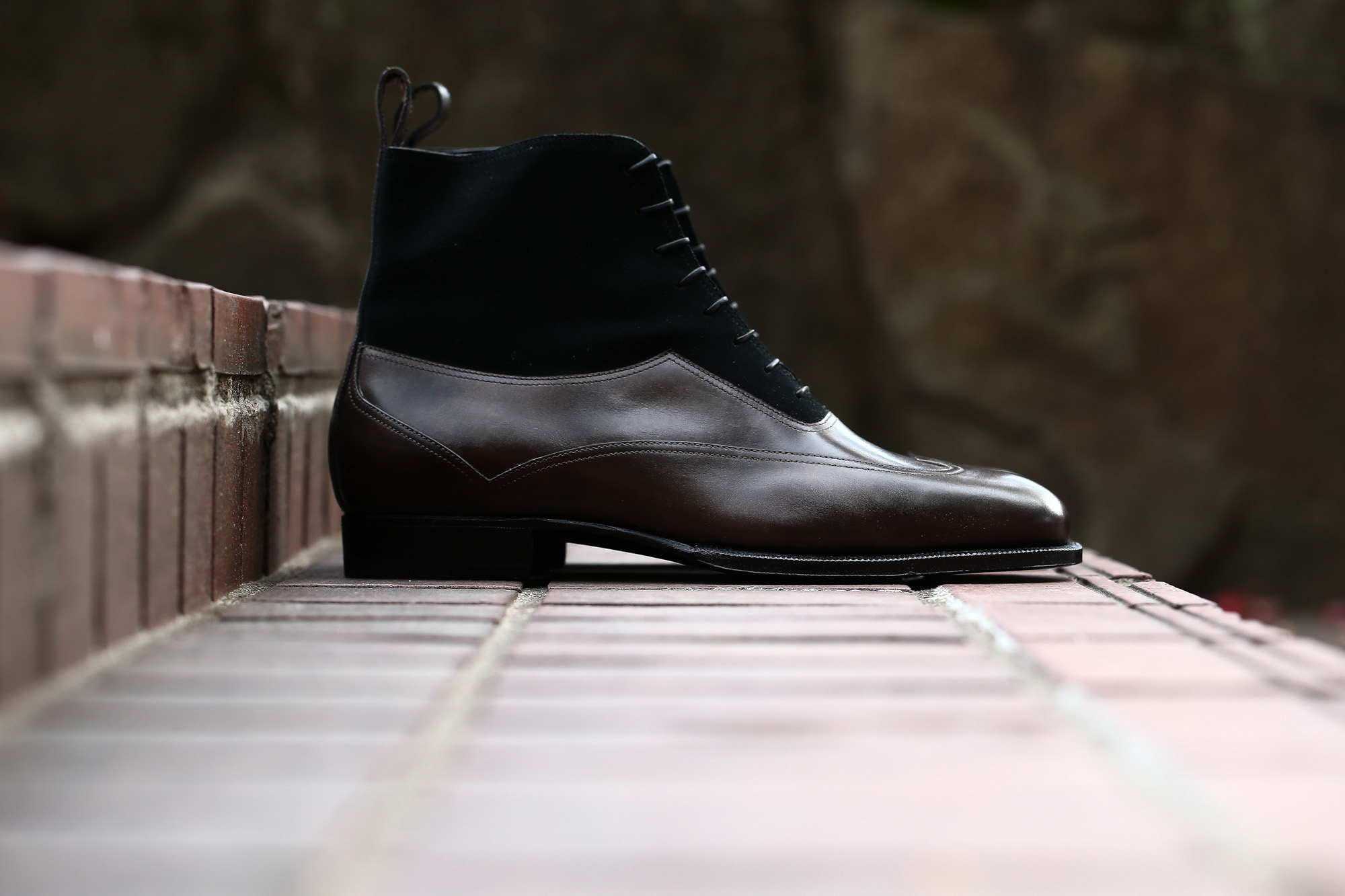 ENZO BONAFE (エンツォボナフェ) 【ART.3922】 Balmoral boots BONAUDO MUSEUM CALF LEATHER ボナウド社ミュージアムカーフレザー バルモラルブーツ PEWTER × NERO (ピューター × ブラック) 2018 春夏新作 enzobonafe ブーツ 2トーン 愛知 名古屋 Alto e Diritto アルト エ デリット