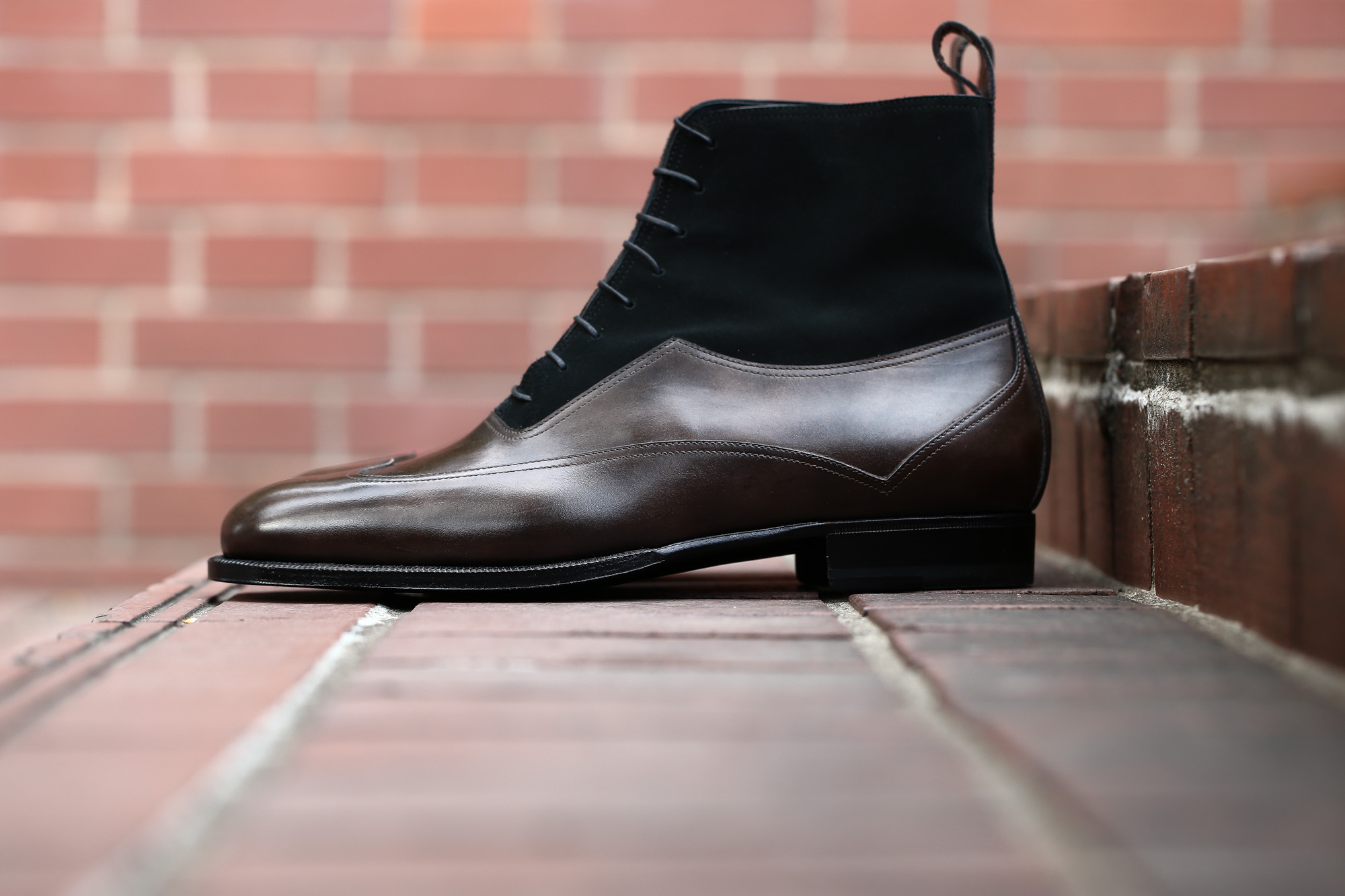 ENZO BONAFE (エンツォボナフェ) 【ART.3922】 Balmoral boots BONAUDO MUSEUM CALF LEATHER ボナウド社ミュージアムカーフレザー バルモラルブーツ PEWTER × NERO (ピューター × ブラック) 2018 春夏新作 enzobonafe ブーツ 2トーン 愛知 名古屋 Alto e Diritto アルト エ デリット