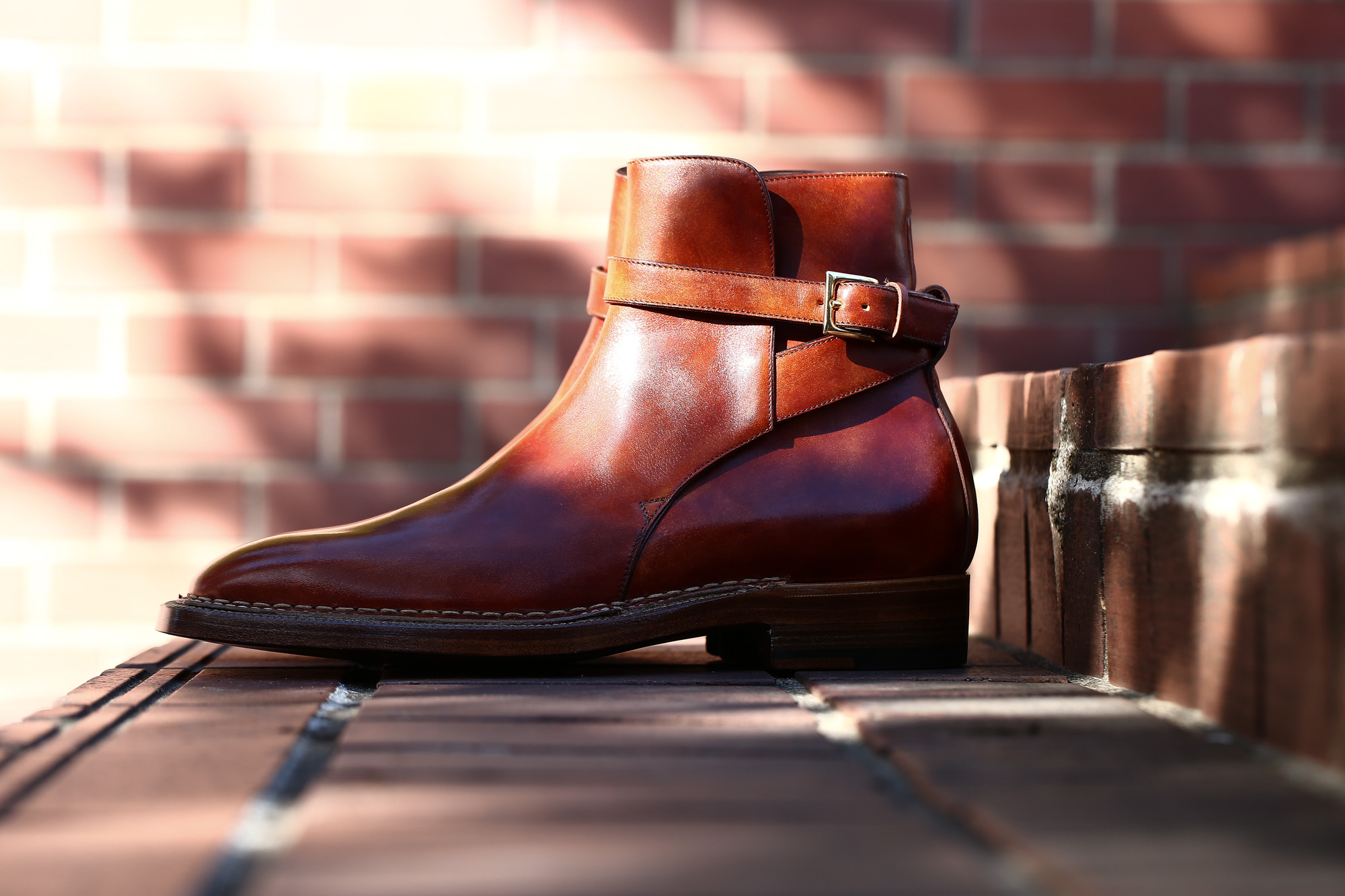 ENZO BONAFE (エンツォボナフェ) ART.EB-13 【Jodhpur boots】 BONAUDO MUSEUM CALF LEATHER ボナウド社ミュージアムカーフレザー ジョッパーブーツ NEW GOLD (ニューゴールド) made in italy (イタリア製) 2018 春夏新作 enozbonafe eb13 ジョッパーブーツ ブーツ 愛知 名古屋 Alto e Diritto アルト エ デリット