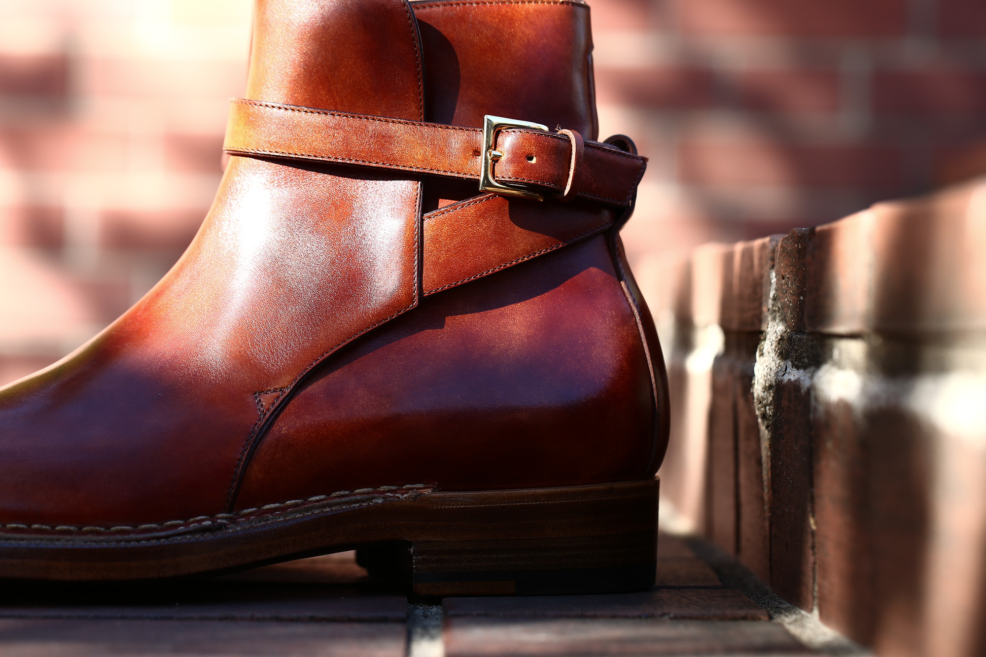 ENZO BONAFE (エンツォボナフェ) ART.EB-13 【Jodhpur boots】 BONAUDO MUSEUM CALF LEATHER ボナウド社ミュージアムカーフレザー ジョッパーブーツ NEW GOLD (ニューゴールド) made in italy (イタリア製) 2018 春夏新作 enozbonafe eb13 ジョッパーブーツ ブーツ 愛知 名古屋 Alto e Diritto アルト エ デリット