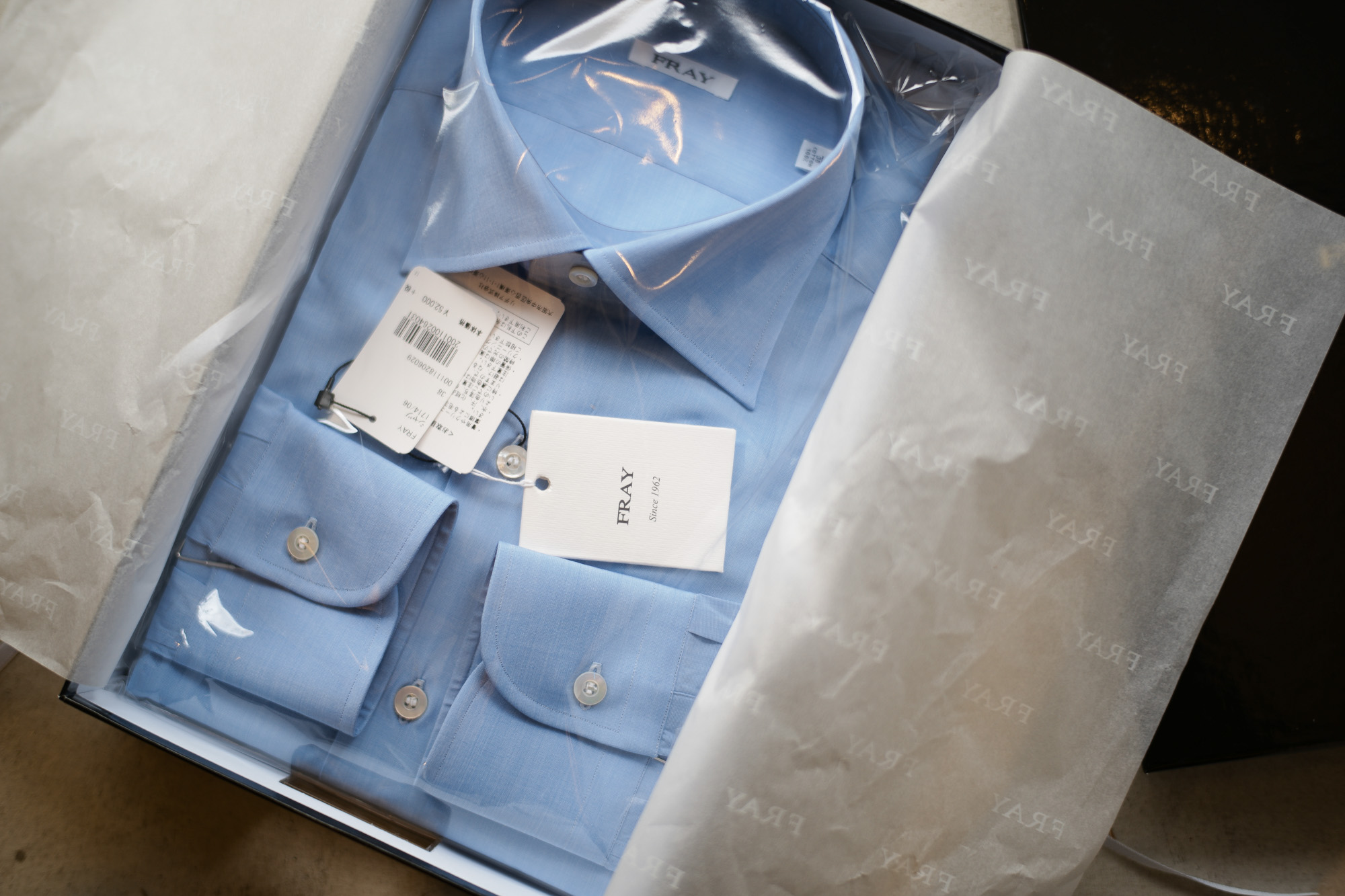 FRAY (フライ) Poplin Dress Shirts コットン ブロード ポプリン ドレスシャツ BLUE (ブルー・06) made in italy (イタリア製) 2018 春夏新作 fray フライ 愛知 名古屋 Alto e Diritto アルト エ デリット