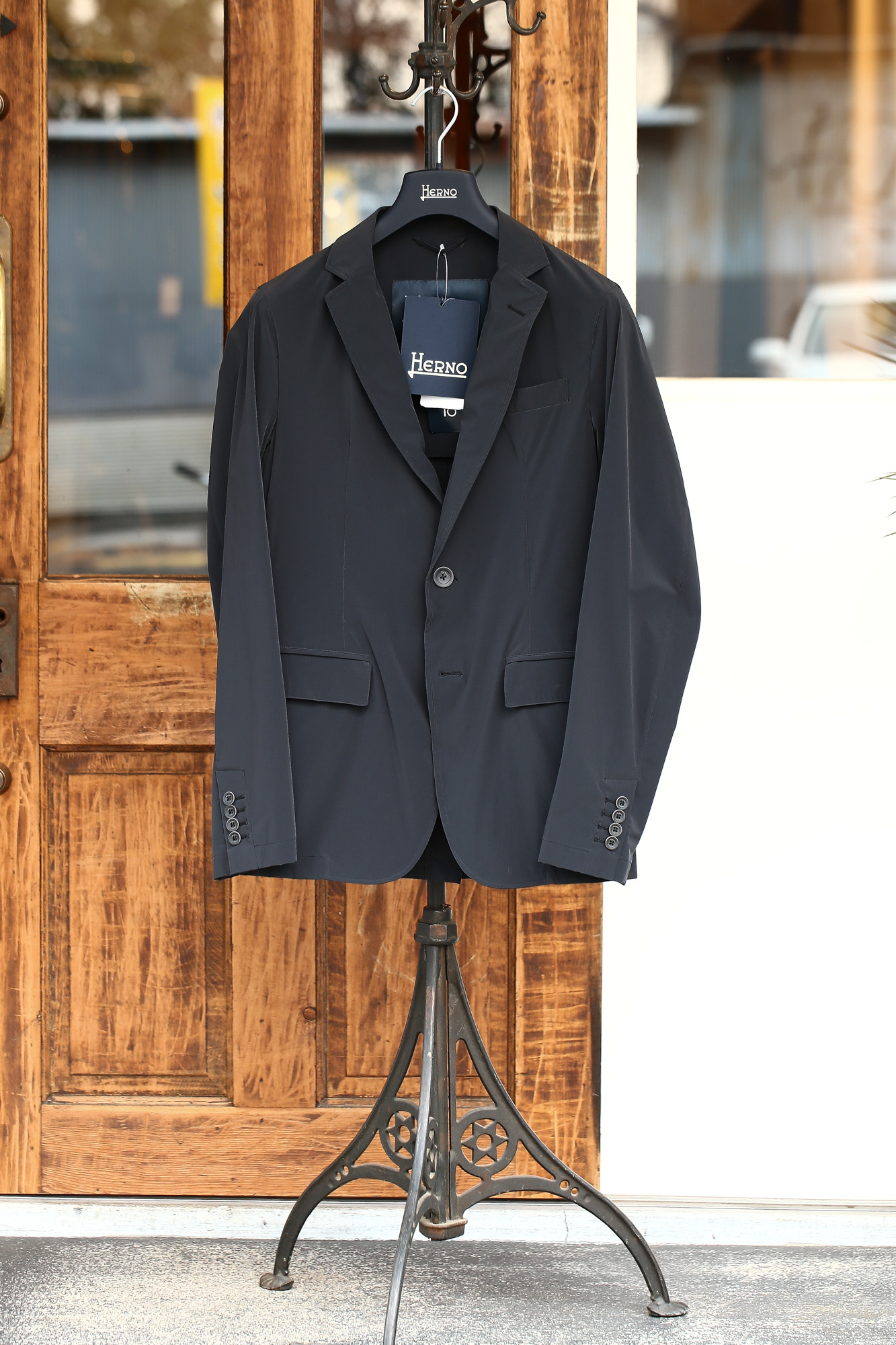 HERNO (ヘルノ) GA0069U Stretch Nylon Jacket (ストレッチ ナイロン ジャケット) 撥水ナイロン 2Bジャケット BLACK (ブラック・9300) Made in italy (イタリア製) 2018 春夏新作 愛知 名古屋 Alto e Diritto アルト エ デリット 42,44,46,48,50,52,54