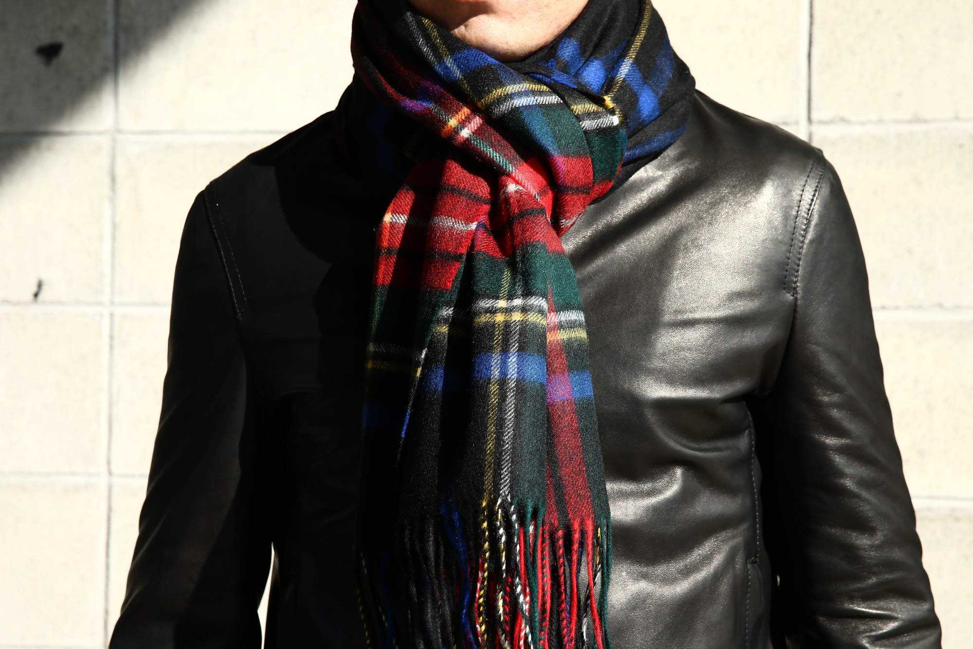 Johnstons (ジョンストンズ) 【WA56】 STOLE Cashmere 100% カシミア 大判 ストール BLACK STEWART (ブラックスチュワート・KU0324) Made in Scotland (スコットランド製) johnstons 愛知 名古屋 Alto e Diritto アルト エ デリット