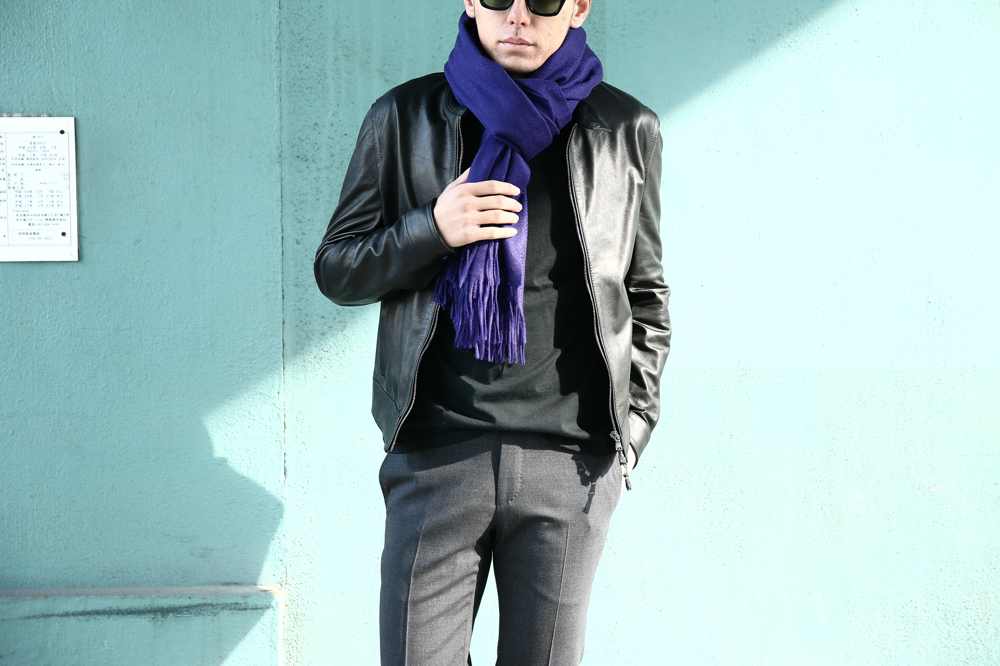 Johnstons (ジョンストンズ) WA56 STOLE Cashmere 100% カシミア 大判 ストール ROYAL PURPLE (ロイヤルパープル・SD7119) Made in Scotland (スコットランド製) johnstons 愛知 名古屋 Alto e Diritto アルト エ デリット