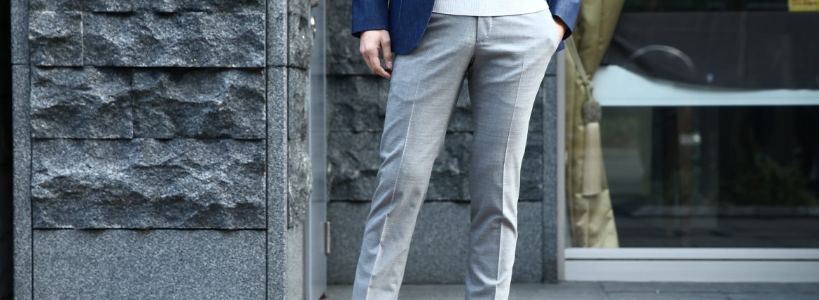 PT01 (ピーティーゼロウーノ) BUSINESS SUPER SLIM FIT (スーパースリムフィット) ストレッチ トロピカル サマーウール スラックス GRAY (グレー・0230) 2018 春夏新作 pt01 ピーティー 愛知 名古屋 ZODIAC ゾディアック