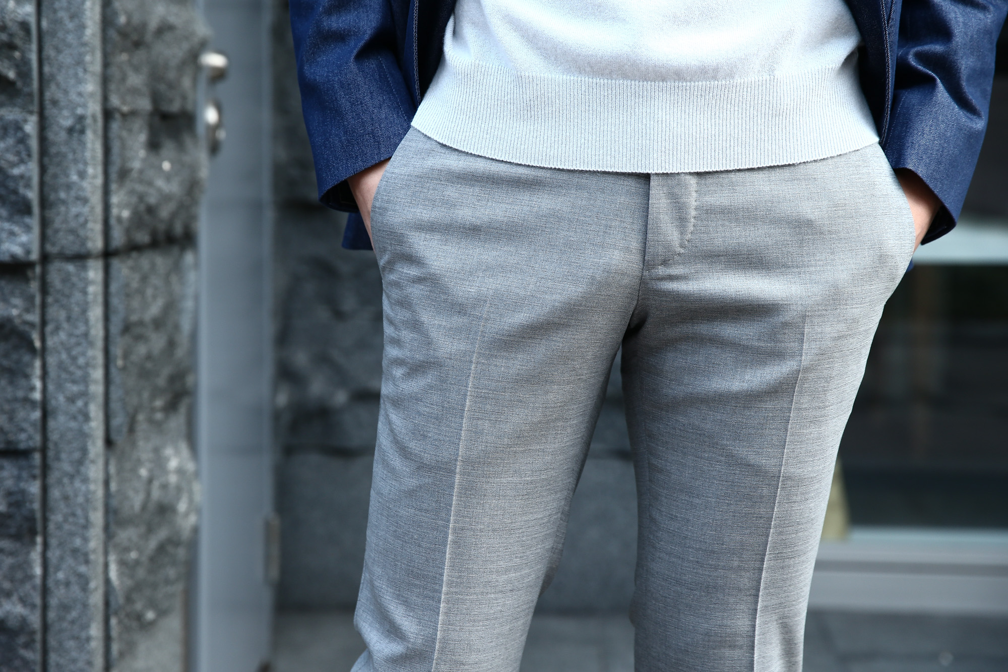 PT01 (ピーティーゼロウーノ) BUSINESS SUPER SLIM FIT (スーパースリムフィット) ストレッチ トロピカル サマーウール スラックス GRAY (グレー・0230) 2018 春夏新作 pt01 ピーティー 愛知 名古屋 Alto e Diritto アルト エ デリット