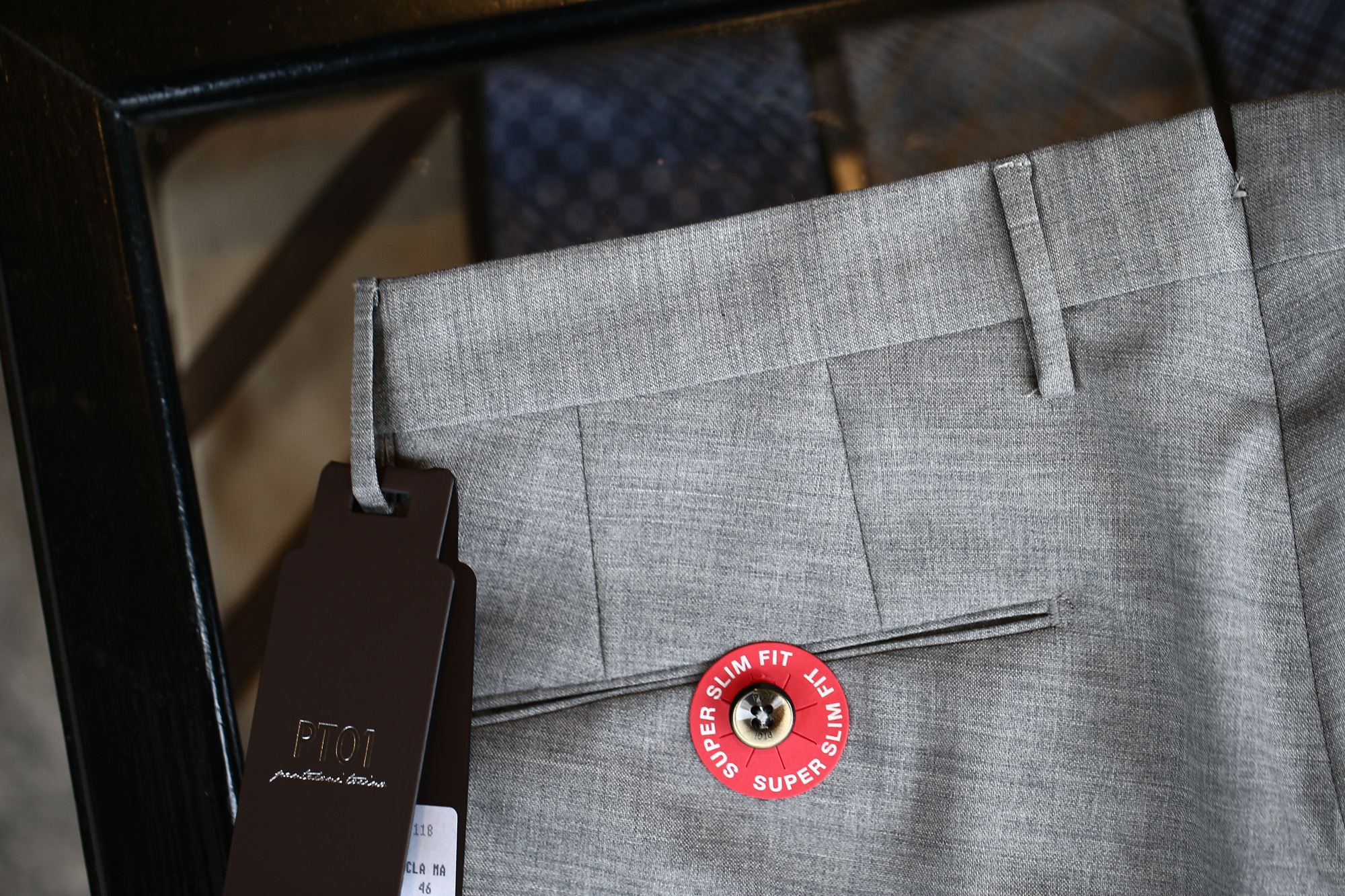 PT01 (ピーティーゼロウーノ) BUSINESS SUPER SLIM FIT (スーパースリムフィット) ストレッチ トロピカル サマーウール スラックス GRAY (グレー・0230) 2018 春夏新作 pt01 ピーティー 愛知 名古屋 Alto e Diritto アルト エ デリット