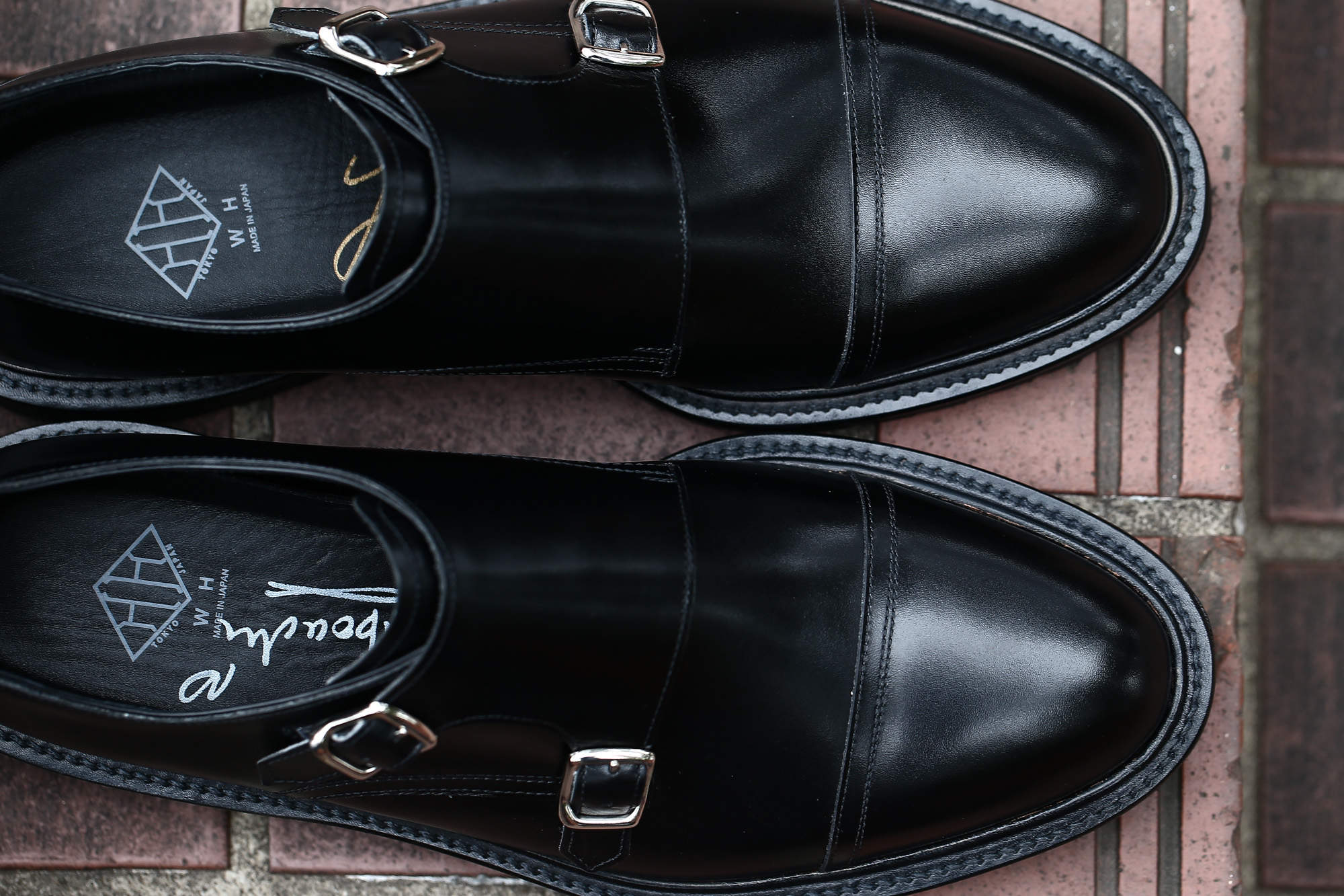 WH (ダブルエイチ) 【WH-0300(WHS-0300)】 Double Monk Strap Shoes (干場氏 スペシャル モデル) Cruise Last (クルーズラスト) ダブルモンクストラップシューズ BLACK (ブラック) MADE IN JAPAN (日本製) 2018 春夏新作 【干場氏、坪内氏の直筆サイン入り】【Alto e Diritto限定 スペシャルアイテム】 wh 干場さん 干場スペシャル FORZASTYLE フォルザスタイル 愛知 名古屋 Alto e Diritto アルト エ デリット