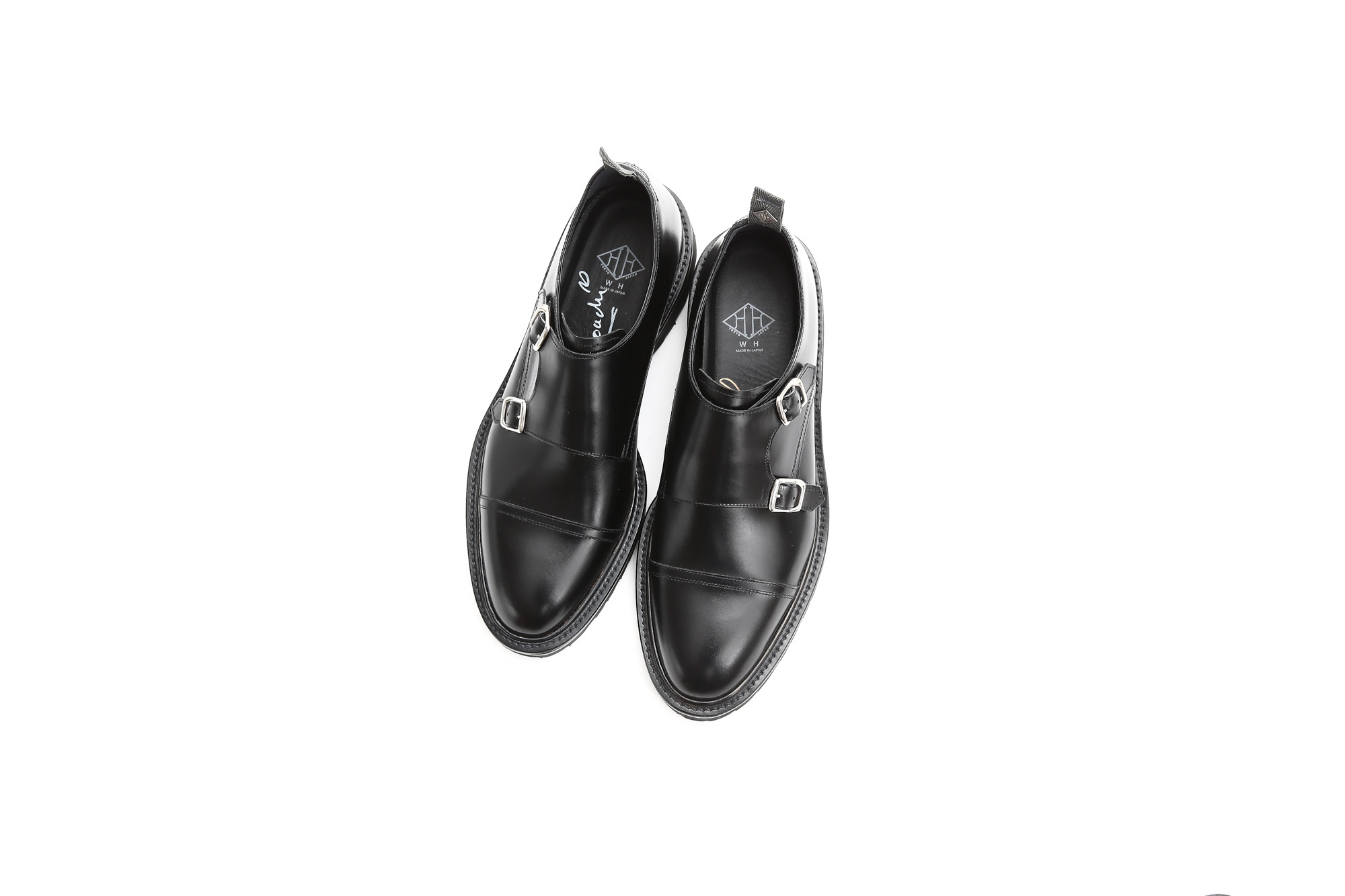 WH (ダブルエイチ) 【WH-0300(WHS-0300)】 Double Monk Strap Shoes (干場氏 スペシャル モデル) Cruise Last (クルーズラスト) ダブルモンクストラップシューズ BLACK (ブラック) MADE IN JAPAN (日本製) 2018 春夏新作 【干場氏、坪内氏の直筆サイン入り】【Alto e Diritto限定 スペシャルアイテム】 wh 干場さん 干場スペシャル FORZASTYLE フォルザスタイル 愛知 名古屋 Alto e Diritto アルト エ デリット