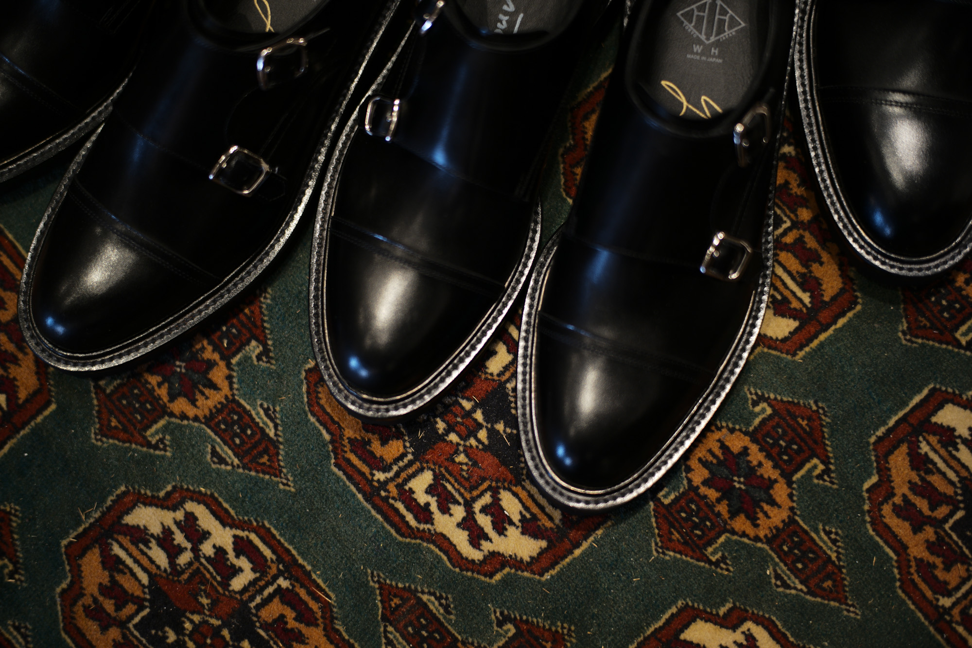 WH (ダブルエイチ) 【WH-0300(WHS-0300)】 Double Monk Strap Shoes (干場氏 スペシャル モデル) Cruise Last (クルーズラスト) ダブルモンクストラップシューズ BLACK (ブラック) MADE IN JAPAN (日本製) 2018 春夏新作 wh 干場さん 干場スペシャル FORZASTYLE フォルザスタイル 愛知 名古屋 Alto e Diritto アルト エ デリット