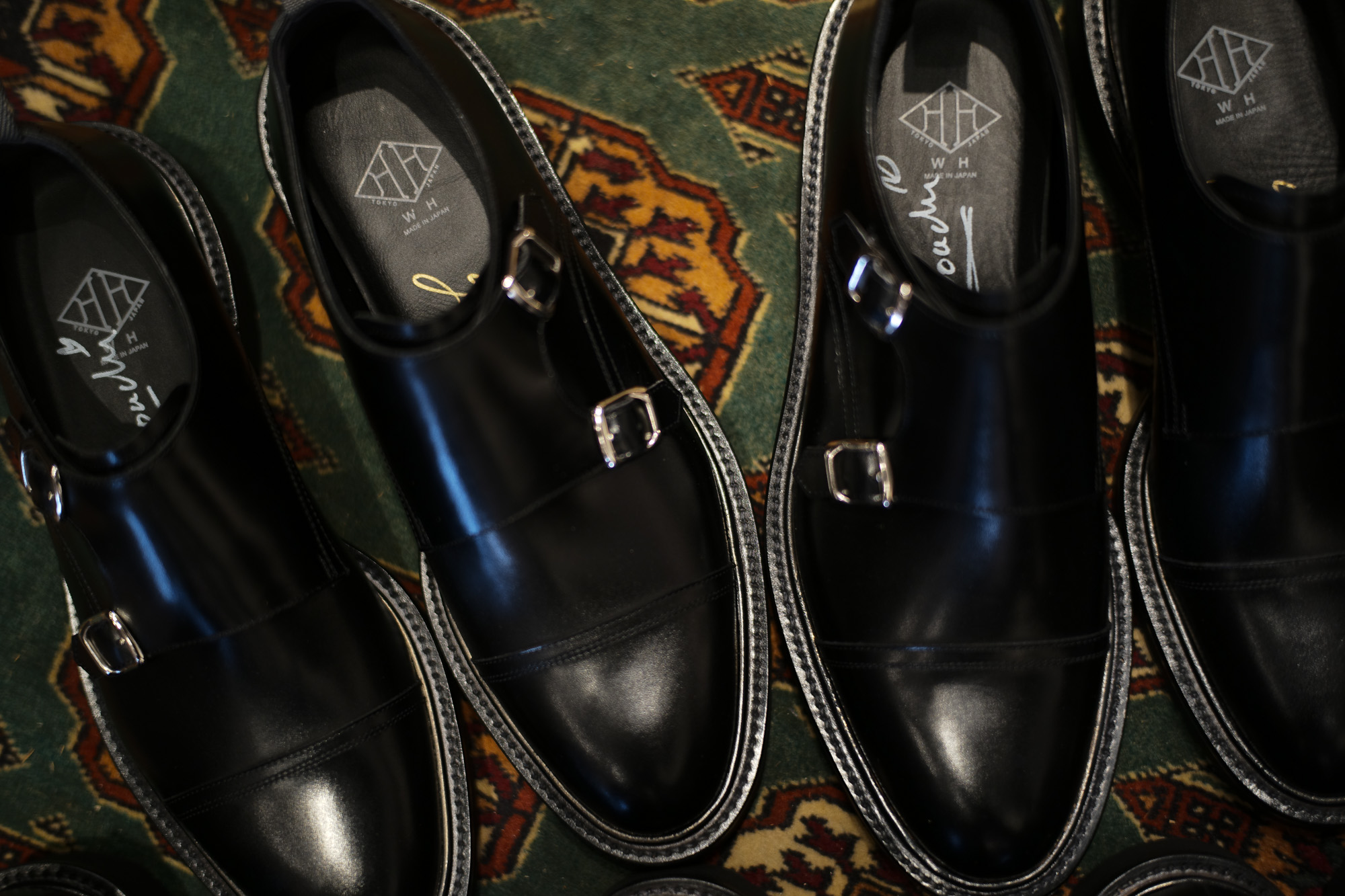 WH (ダブルエイチ) 【WH-0300(WHS-0300)】 Double Monk Strap Shoes (干場氏 スペシャル モデル) Cruise Last (クルーズラスト) ダブルモンクストラップシューズ BLACK (ブラック) MADE IN JAPAN (日本製) 2018 春夏新作 wh 干場さん 干場スペシャル FORZASTYLE フォルザスタイル 愛知 名古屋 Alto e Diritto アルト エ デリット