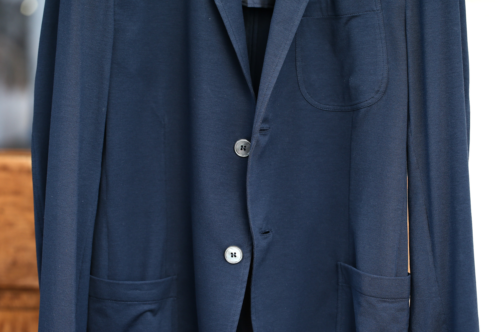 Cruciani (クルチアーニ) Cotton Jersey Jacket (コットンジャージージャケット) Micro Smooth Cotton マイクロスムースコットン ニット ジャケット NAVY (ネイビー・10973) made in italy (イタリア製)　2018 春夏新作　愛知 名古屋 Alto e Diritto アルト エ デリット cruciani クルチアーニ  44,46,48,50,52,54