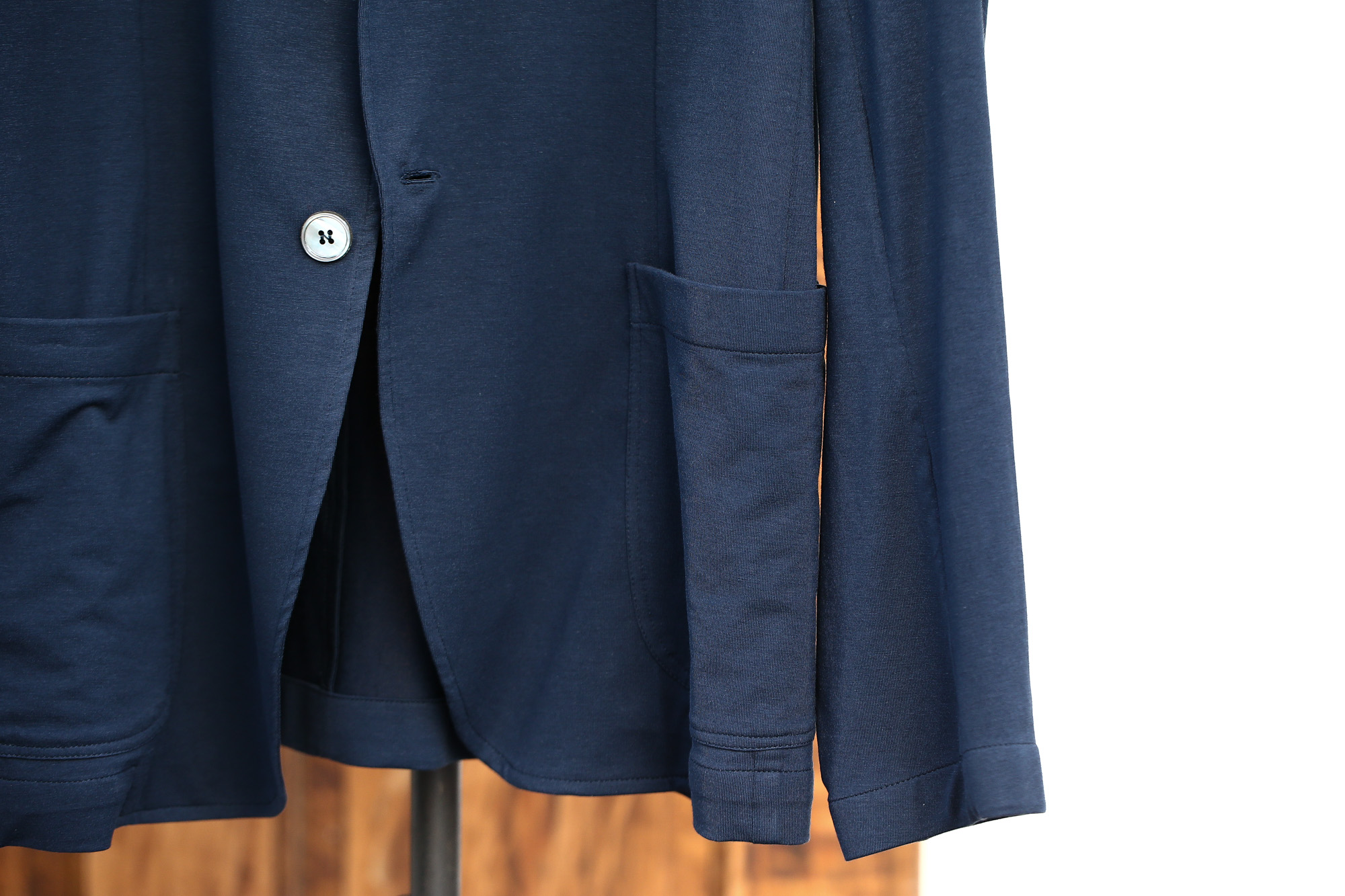 Cruciani (クルチアーニ) Cotton Jersey Jacket (コットンジャージージャケット) Micro Smooth Cotton マイクロスムースコットン ニット ジャケット NAVY (ネイビー・10973) made in italy (イタリア製)　2018 春夏新作　愛知 名古屋 Alto e Diritto アルト エ デリット cruciani クルチアーニ  44,46,48,50,52,54