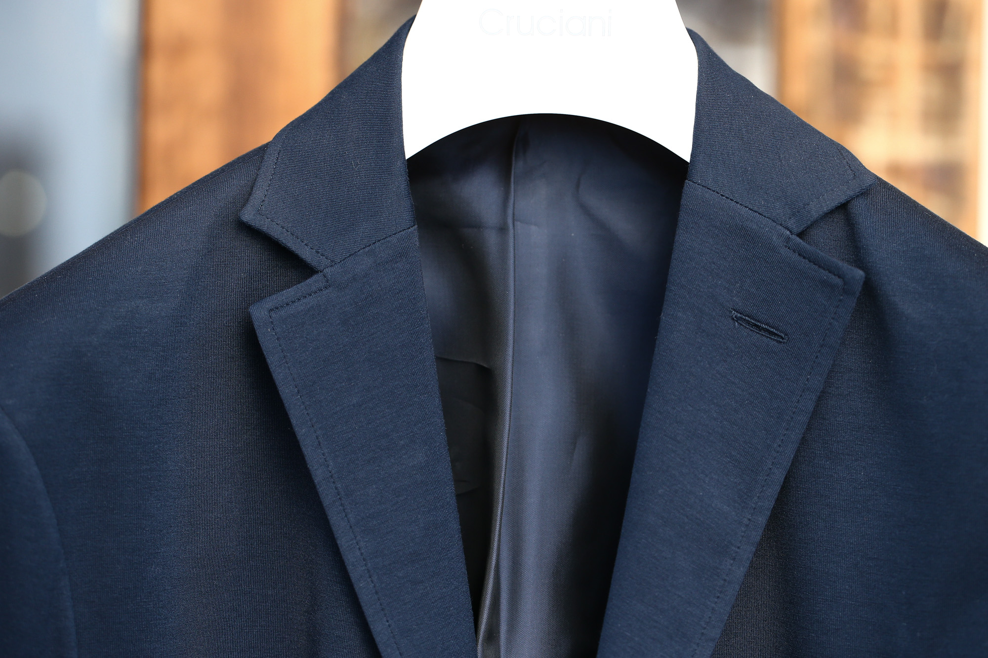 Cruciani (クルチアーニ) Cotton Jersey Jacket (コットンジャージージャケット) Micro Smooth Cotton マイクロスムースコットン ニット ジャケット NAVY (ネイビー・10973) made in italy (イタリア製)　2018 春夏新作　愛知 名古屋 Alto e Diritto アルト エ デリット cruciani クルチアーニ  44,46,48,50,52,54