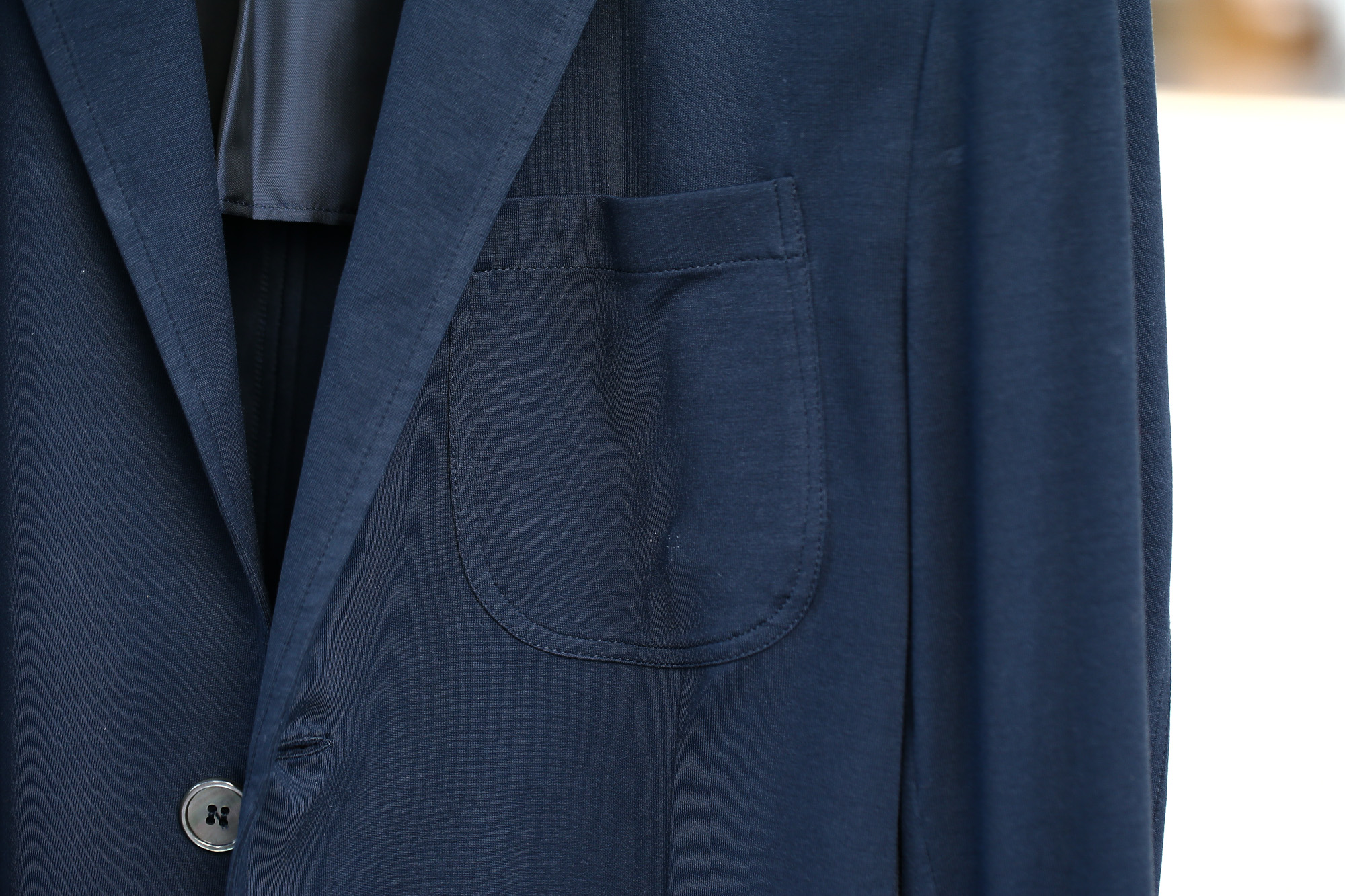 Cruciani (クルチアーニ) Cotton Jersey Jacket (コットンジャージージャケット) Micro Smooth Cotton マイクロスムースコットン ニット ジャケット NAVY (ネイビー・10973) made in italy (イタリア製)　2018 春夏新作　愛知 名古屋 Alto e Diritto アルト エ デリット cruciani クルチアーニ  44,46,48,50,52,54