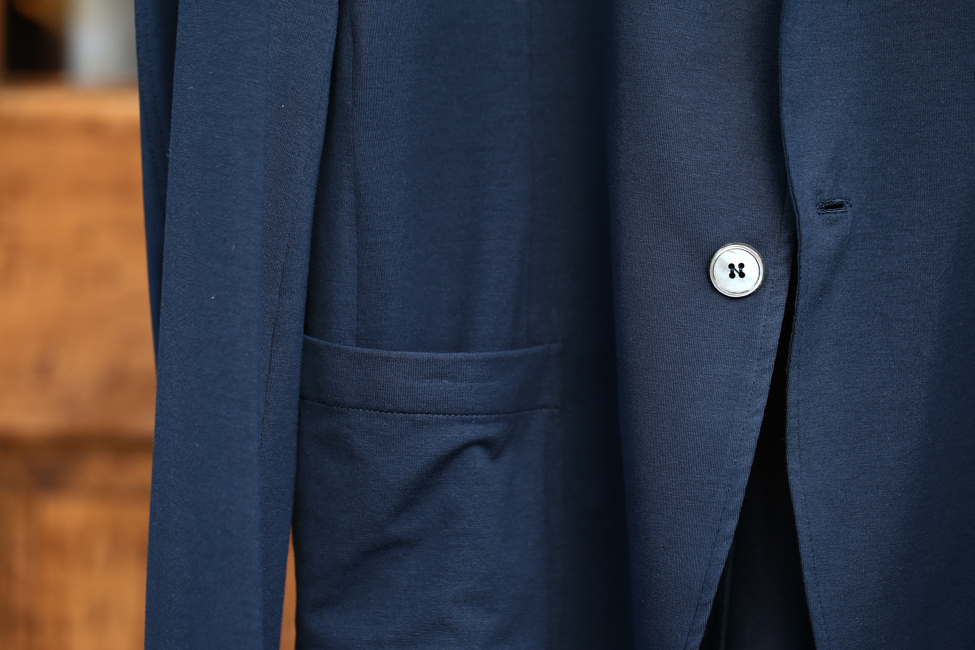 Cruciani (クルチアーニ) Cotton Jersey Jacket (コットンジャージージャケット) Micro Smooth Cotton マイクロスムースコットン ニット ジャケット NAVY (ネイビー・10973) made in italy (イタリア製)　2018 春夏新作　愛知 名古屋 Alto e Diritto アルト エ デリット cruciani クルチアーニ  44,46,48,50,52,54